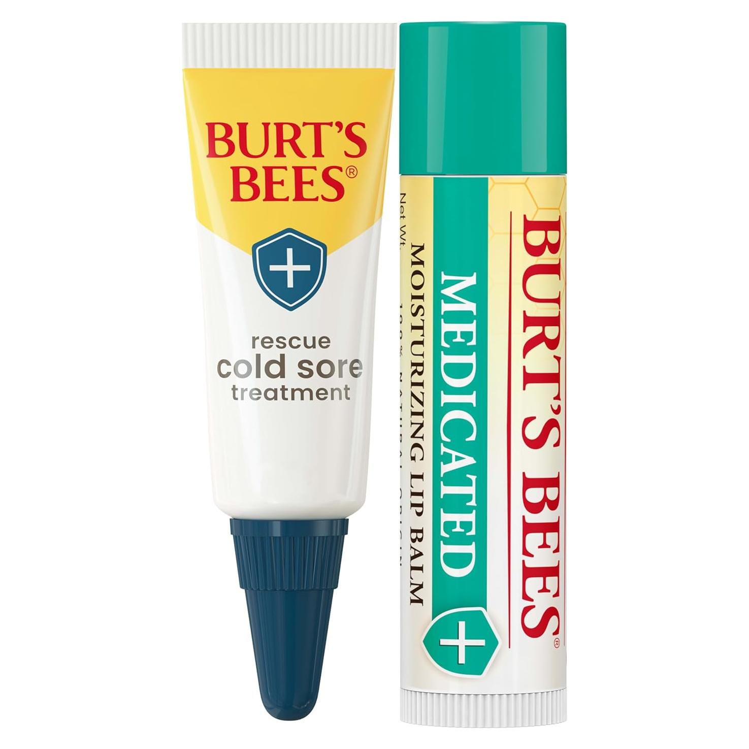 Tratamiento para Herpes Labial y Balsamo Labial Burt's Bees 2 Tubos