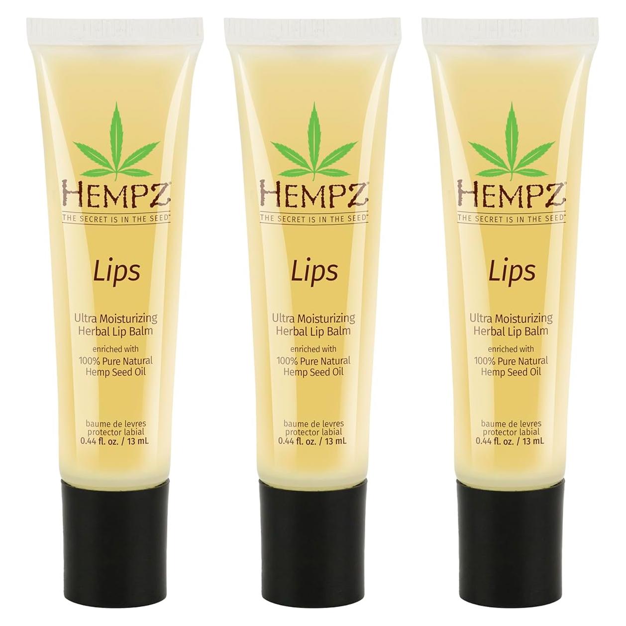 Bálsamo Labial Hempz Original, Paquete de 3, 12.5 g