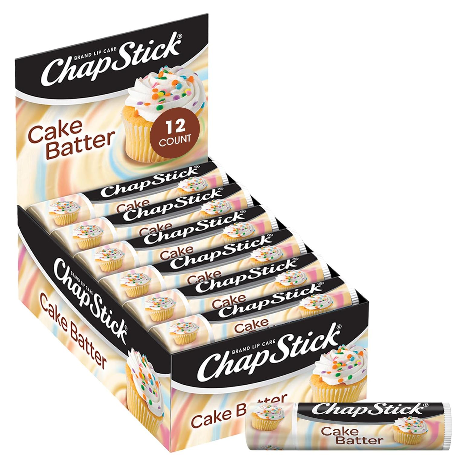 Bálsamo Labial ChapStick Sabor Pastel - Paquete de 12 Unidades