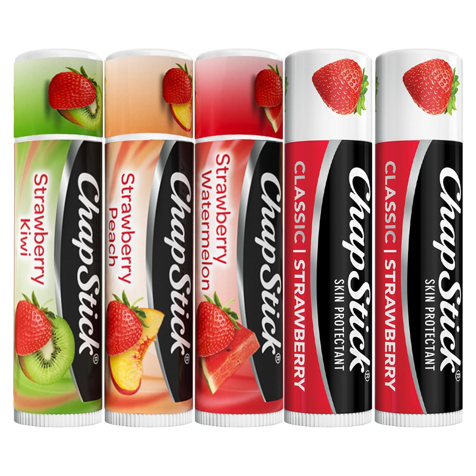 Bálsamo Labial ChapStick Fresa 5-Pack Hidratante 4.25g