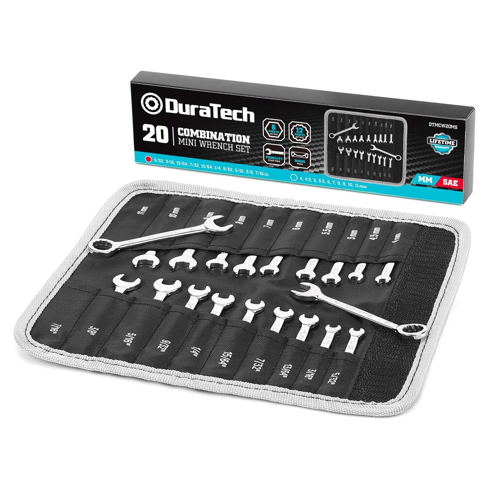 Juego de Llaves Combinadas DURATECH 20 Piezas Métrico 4-11mm