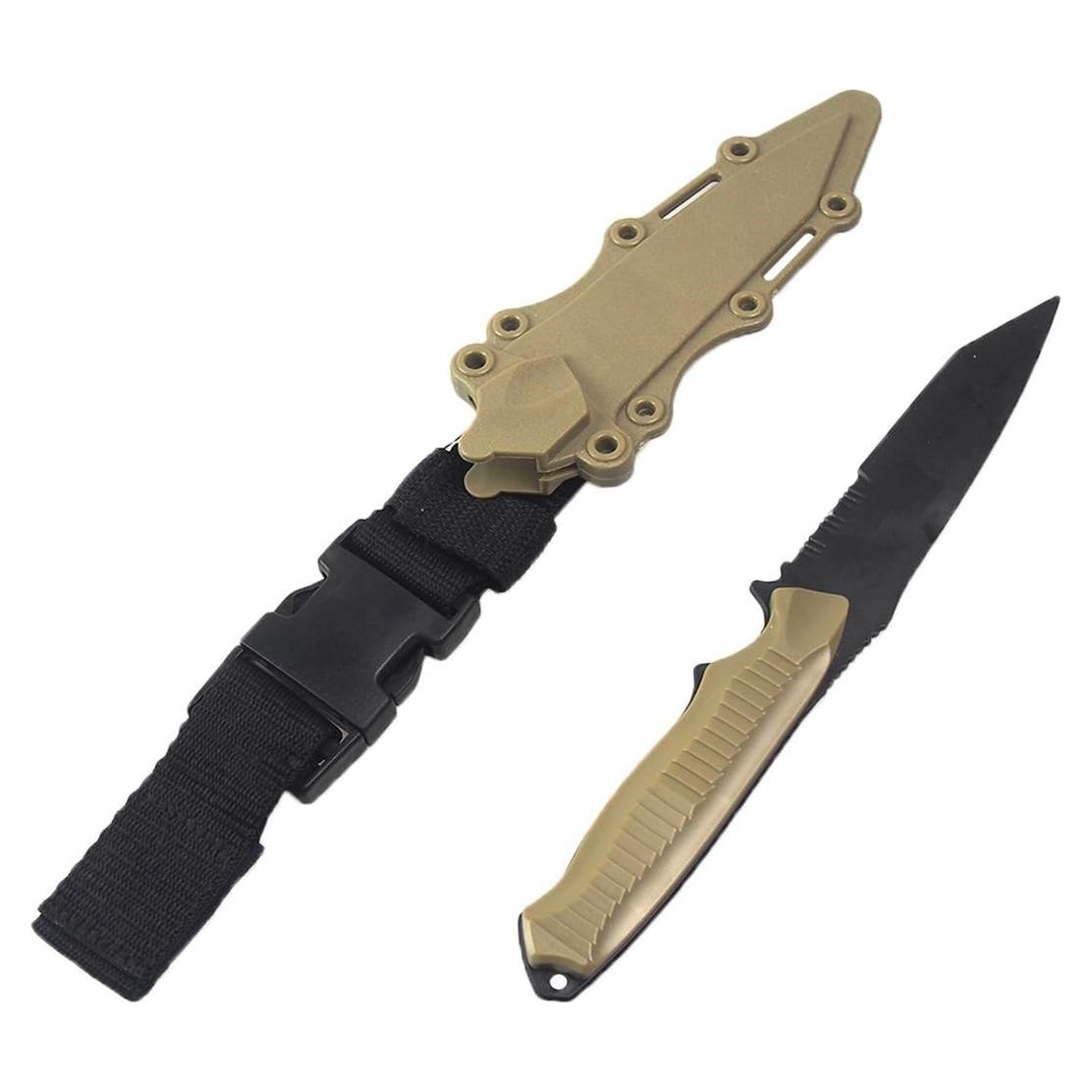 Cuchillo de Entrenamiento de Goma Táctico Tounlinx 30 cm con Funda