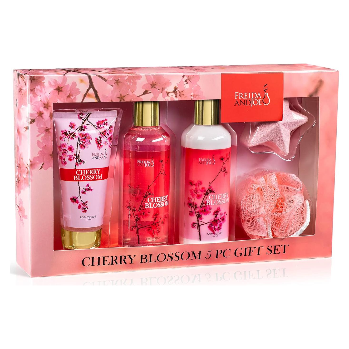 Cesta de Regalo Spa Freida y Joe - 5 Piezas Flor de Cerezo