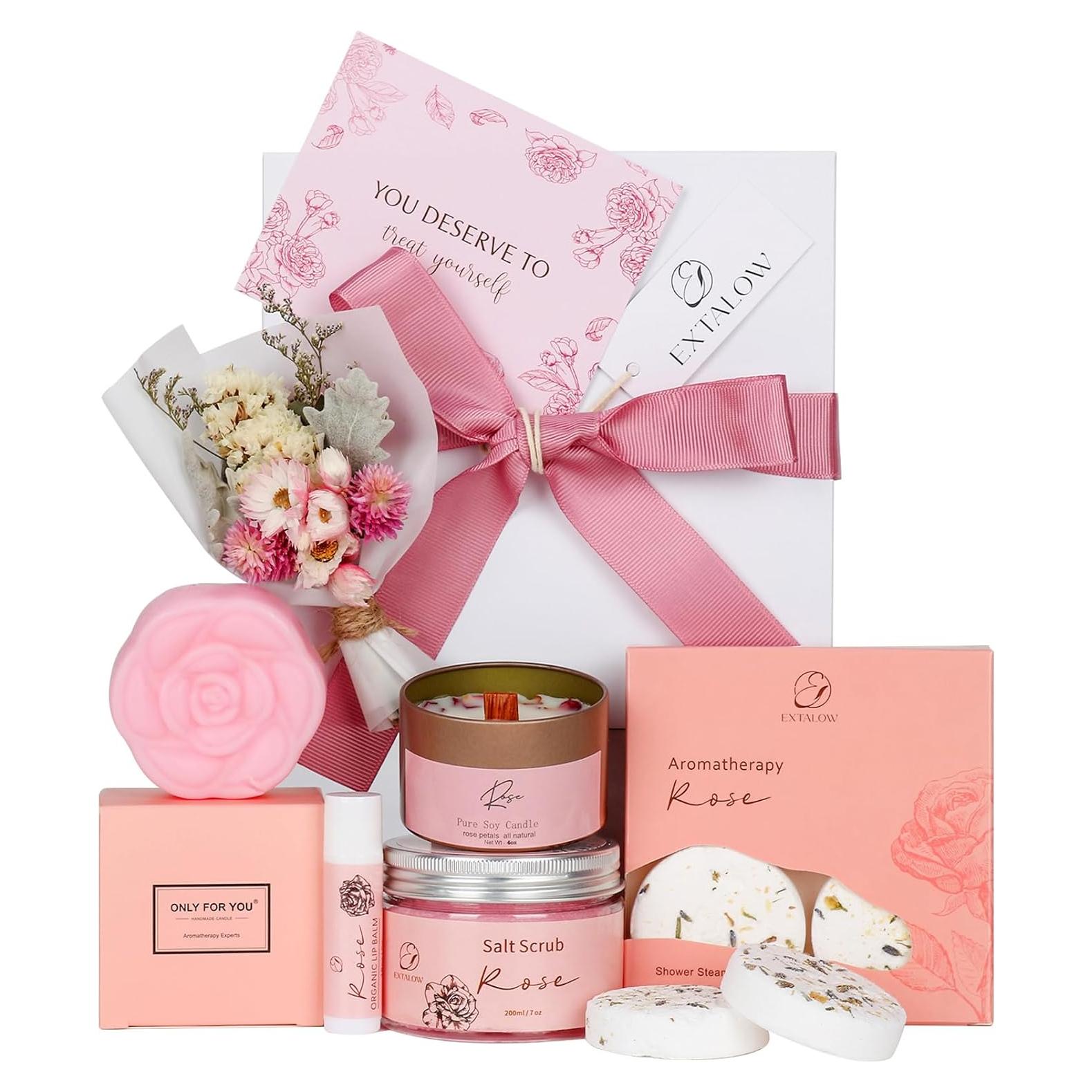 Set de Spa en Casa Rosa EXTALOW - Regalos para Mujeres