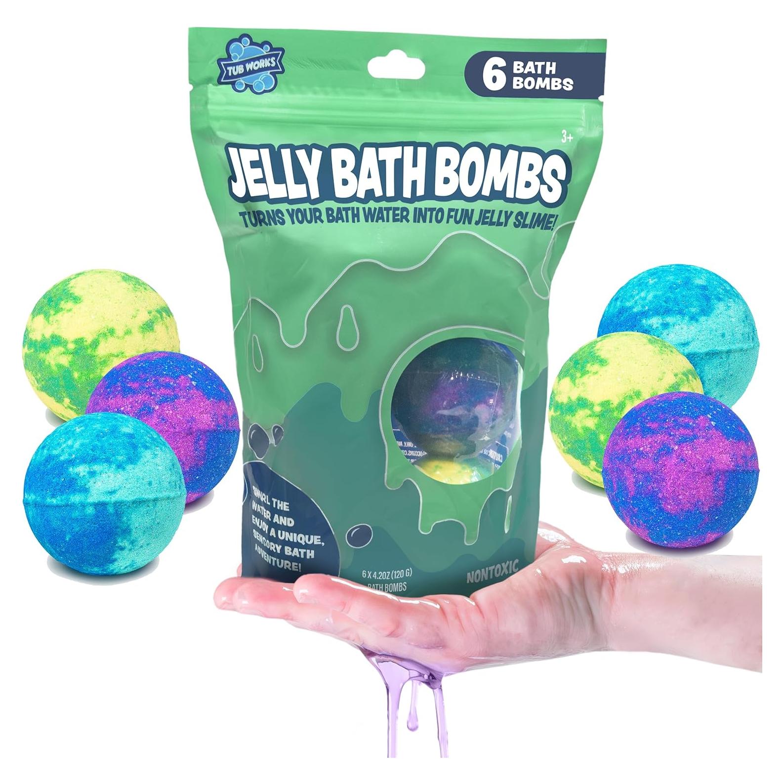 Bombas de Baño Tub Works, 6 Unidades de Gelatina No Tóxicas