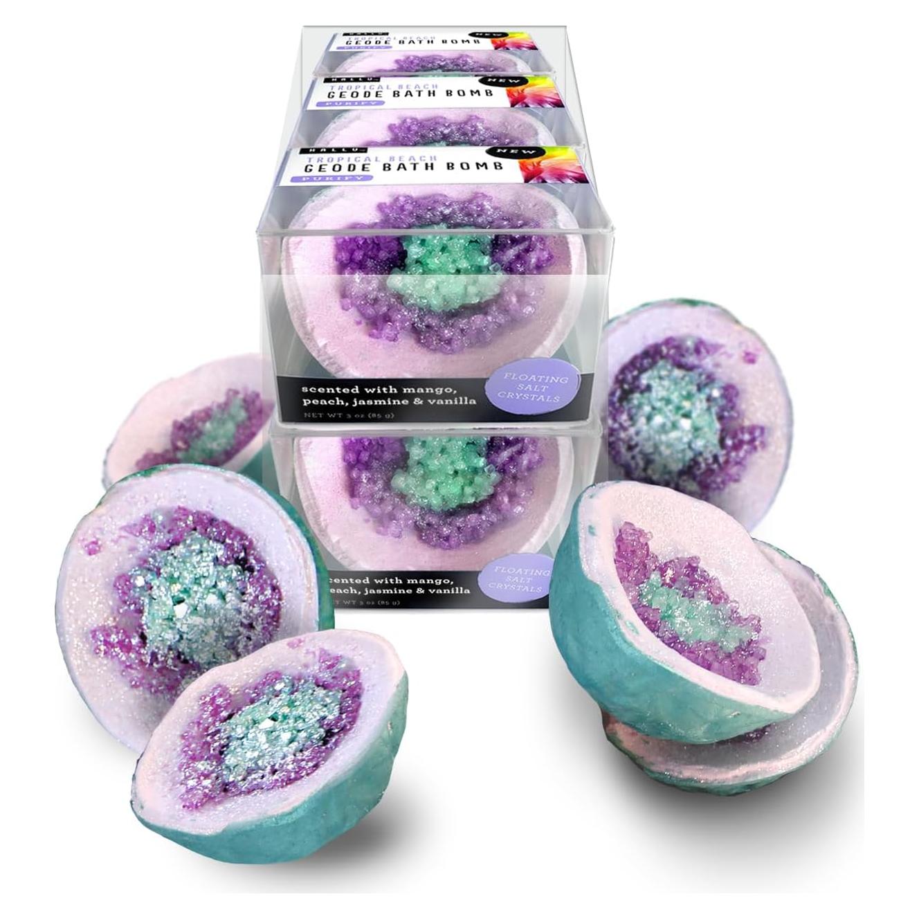 Bomba de Baño Geoda Tropical Hallu - 6 Piezas 85g Cada Una