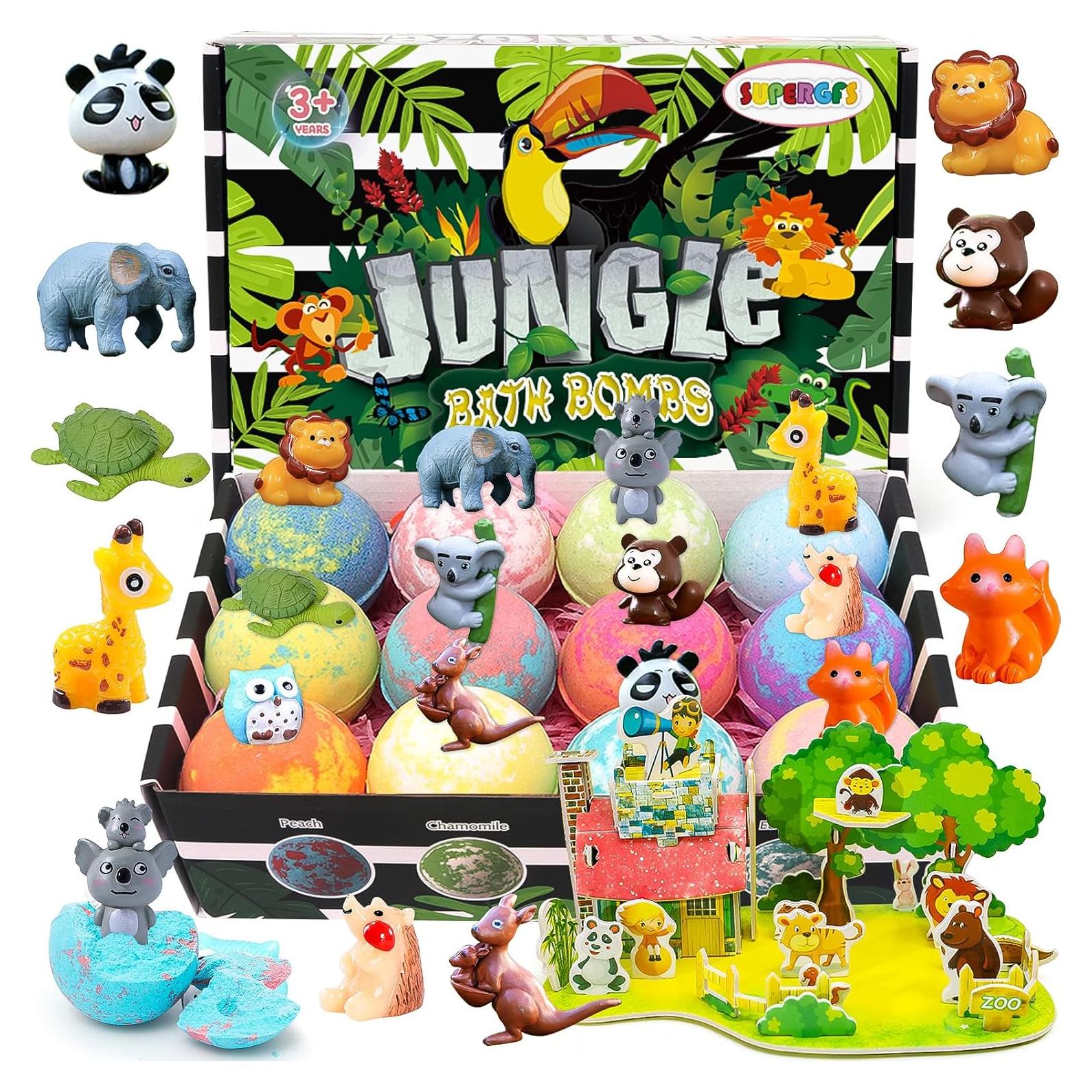 Bombas de Baño Orgánicas para Niños SUPERGFS - Paquete de 12