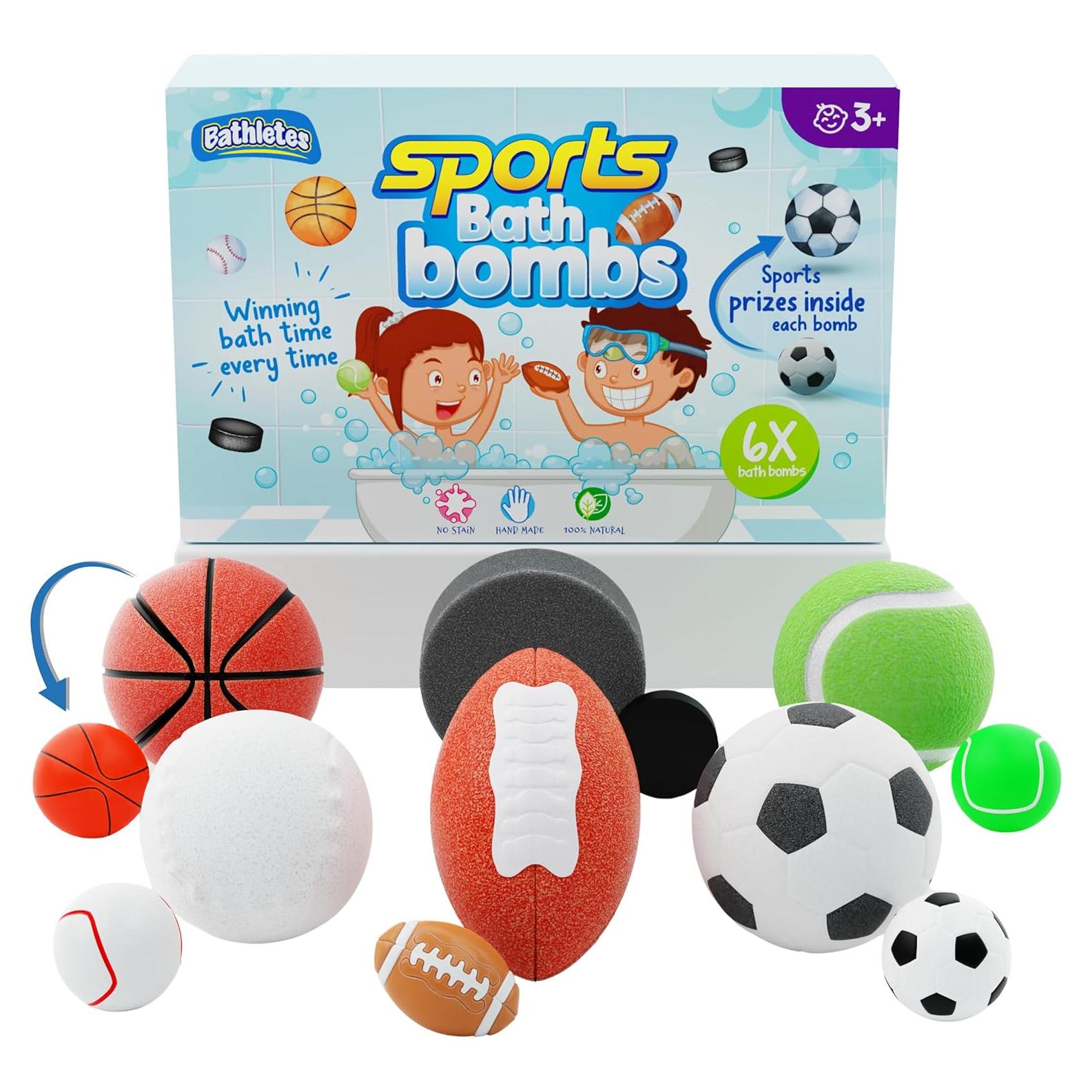 Set de 6 Bombas de Baño Deportivas Bathletes - Juguetes para Niños