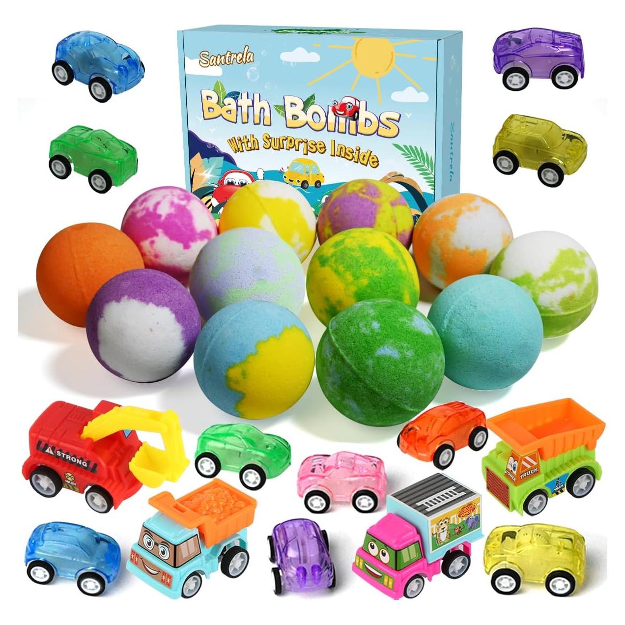 Set de 9 Bombas de Baño Santrela con Juguetes Sorpresa