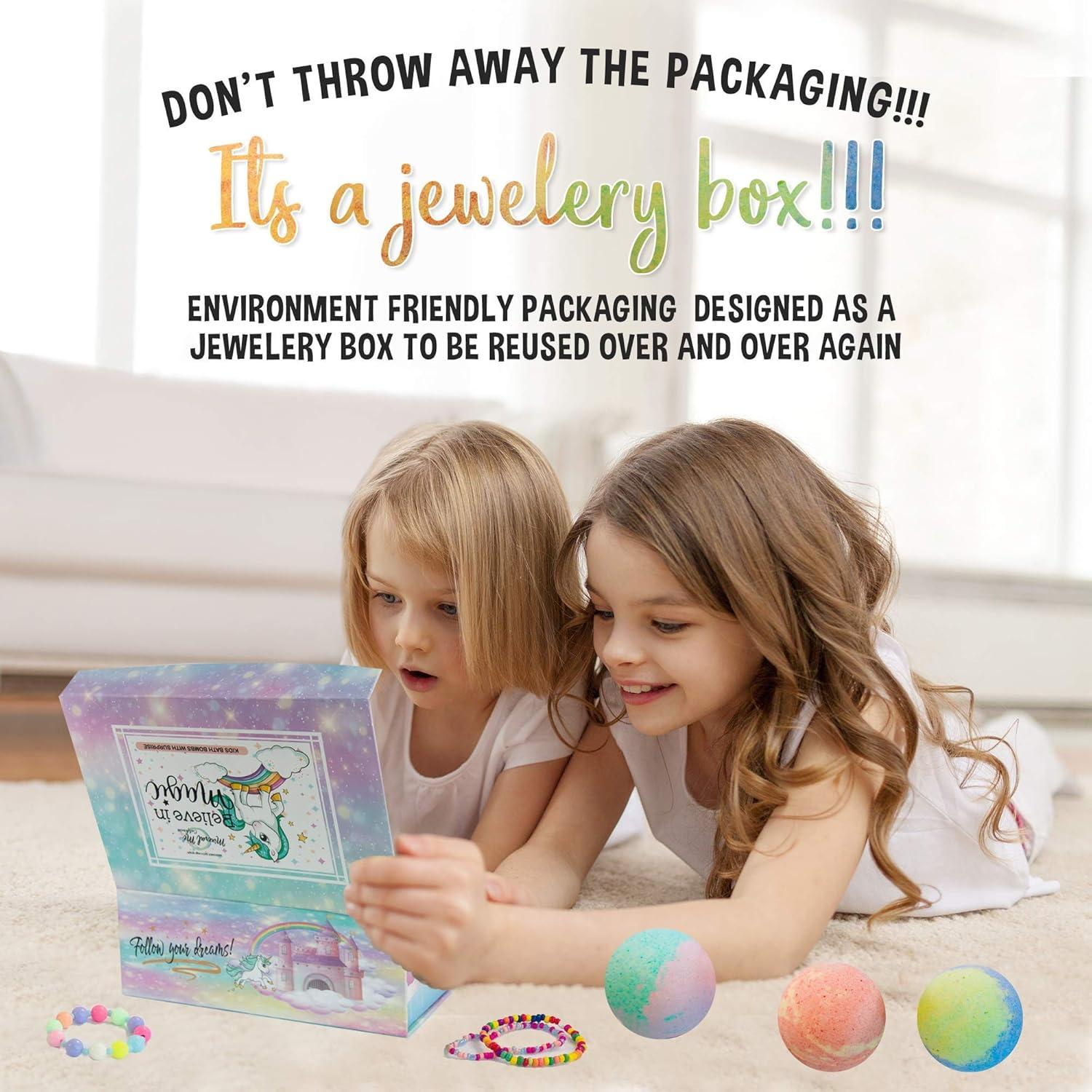 Bombas de Baño Unicornio Mineral Me - 6 Piezas con Joyería