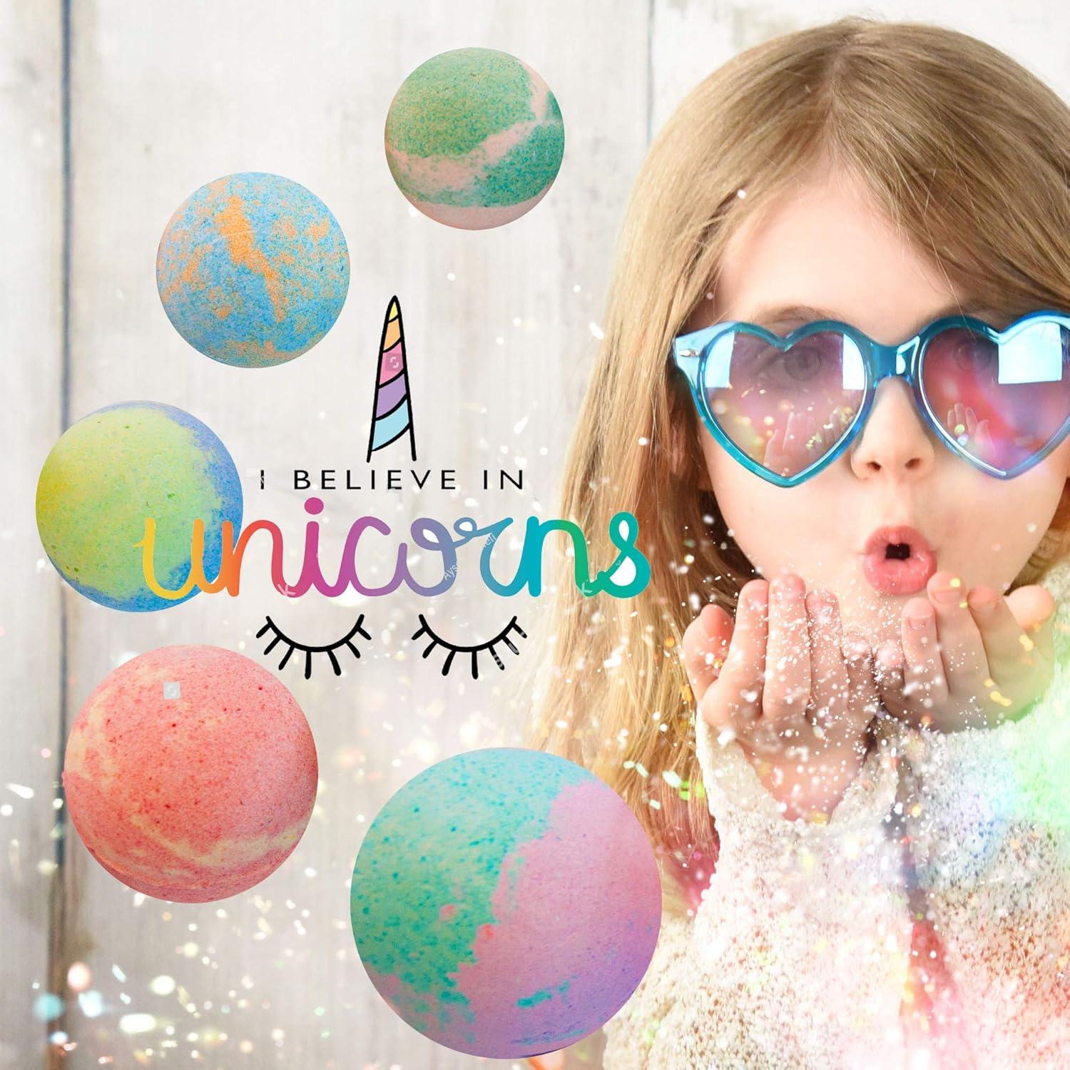 Bombas de Baño Unicornio Mineral Me - 6 Piezas con Joyería