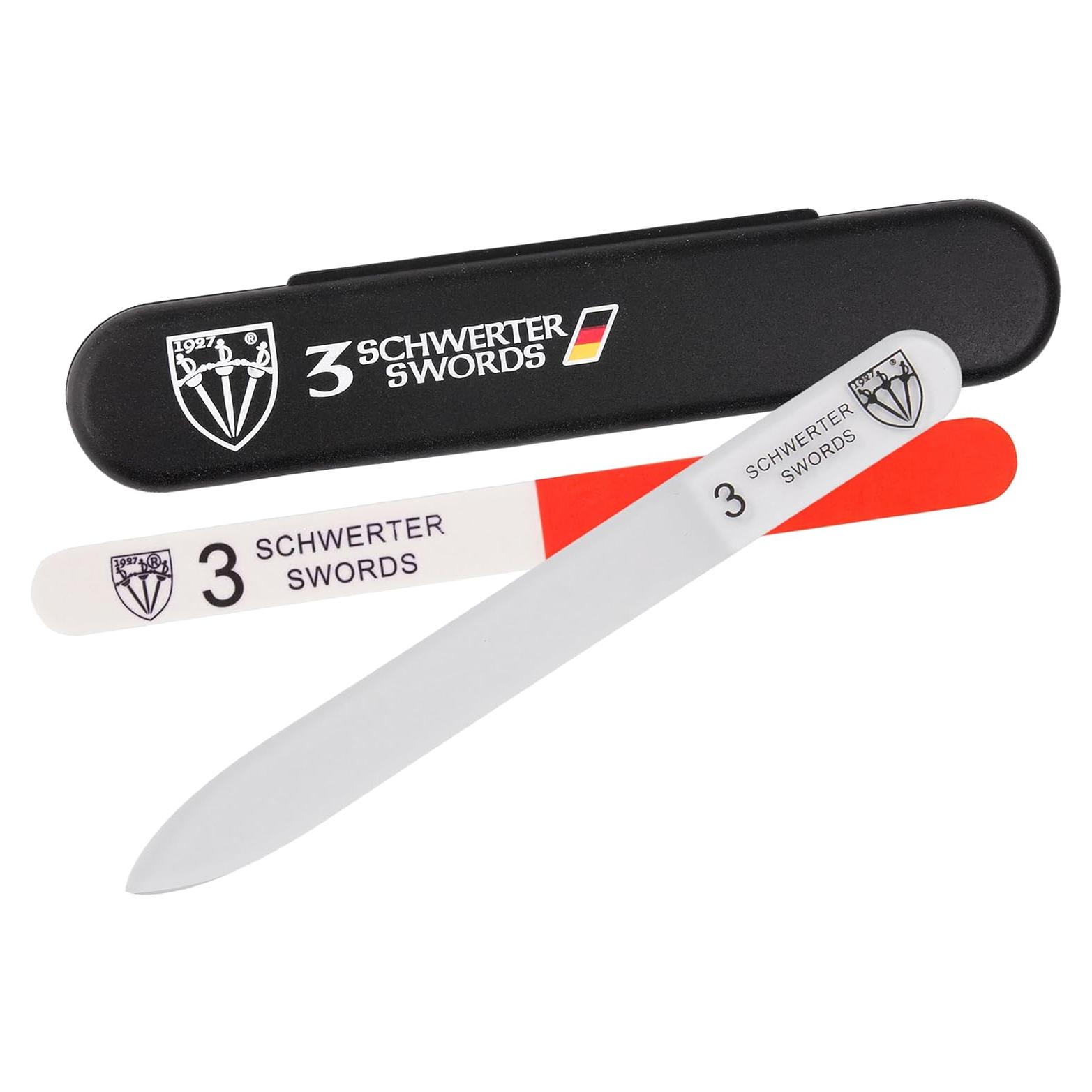 Lima de Uñas de Vidrio 3 Espadas Alemania Doble Cara 11.5 cm
