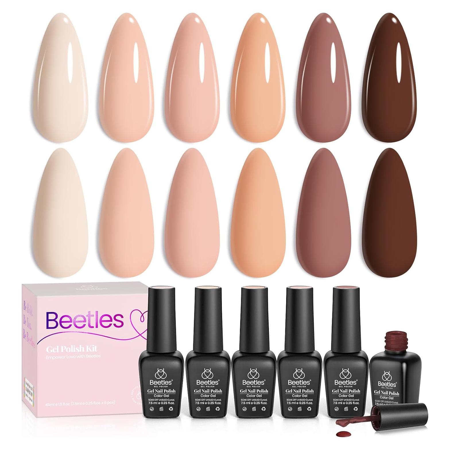Set de Esmalte en Gel Beetles 6 Colores Nude 7.5ml