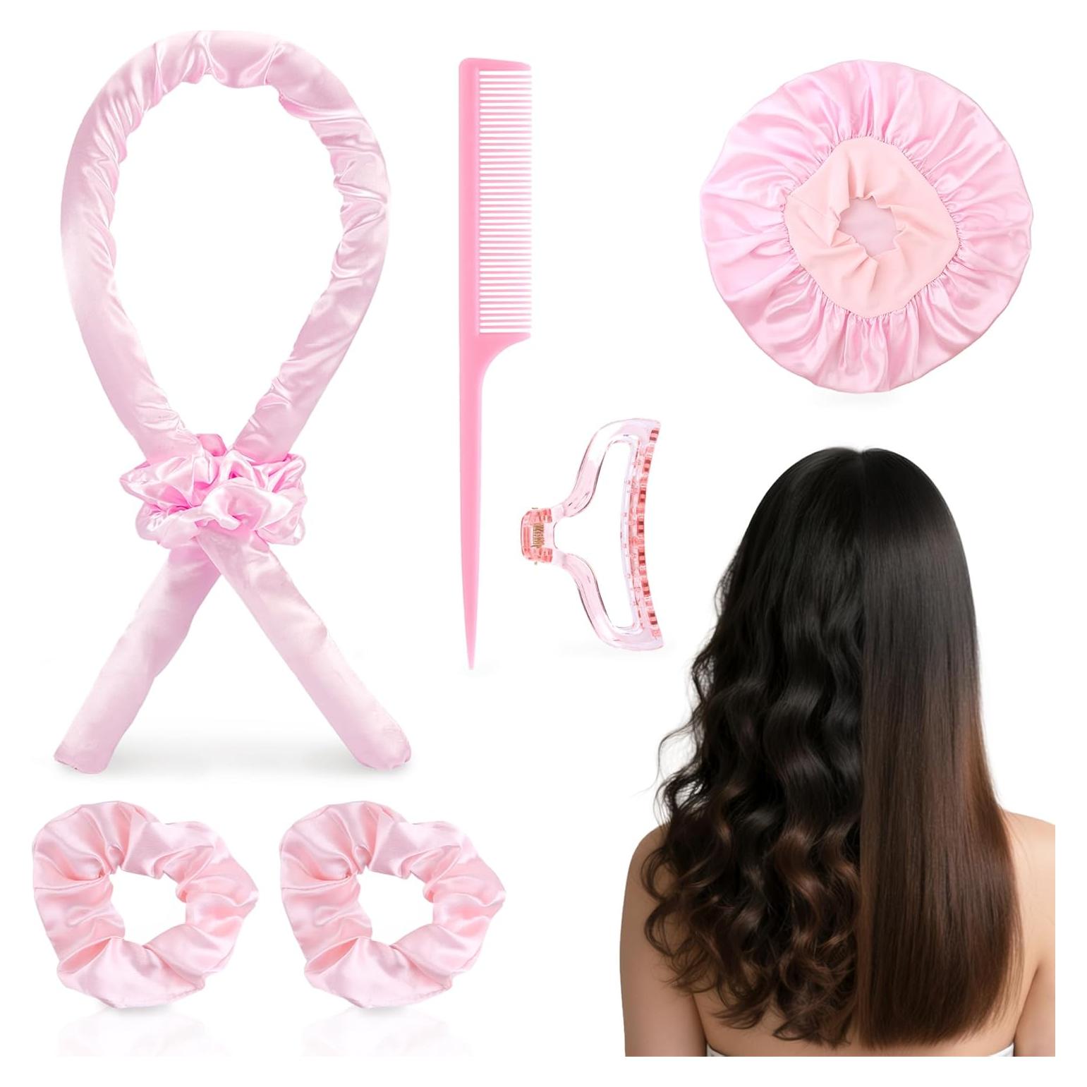 Rizador de Cabello Sin Calor con Funda de Seda - Rizos Perfectos