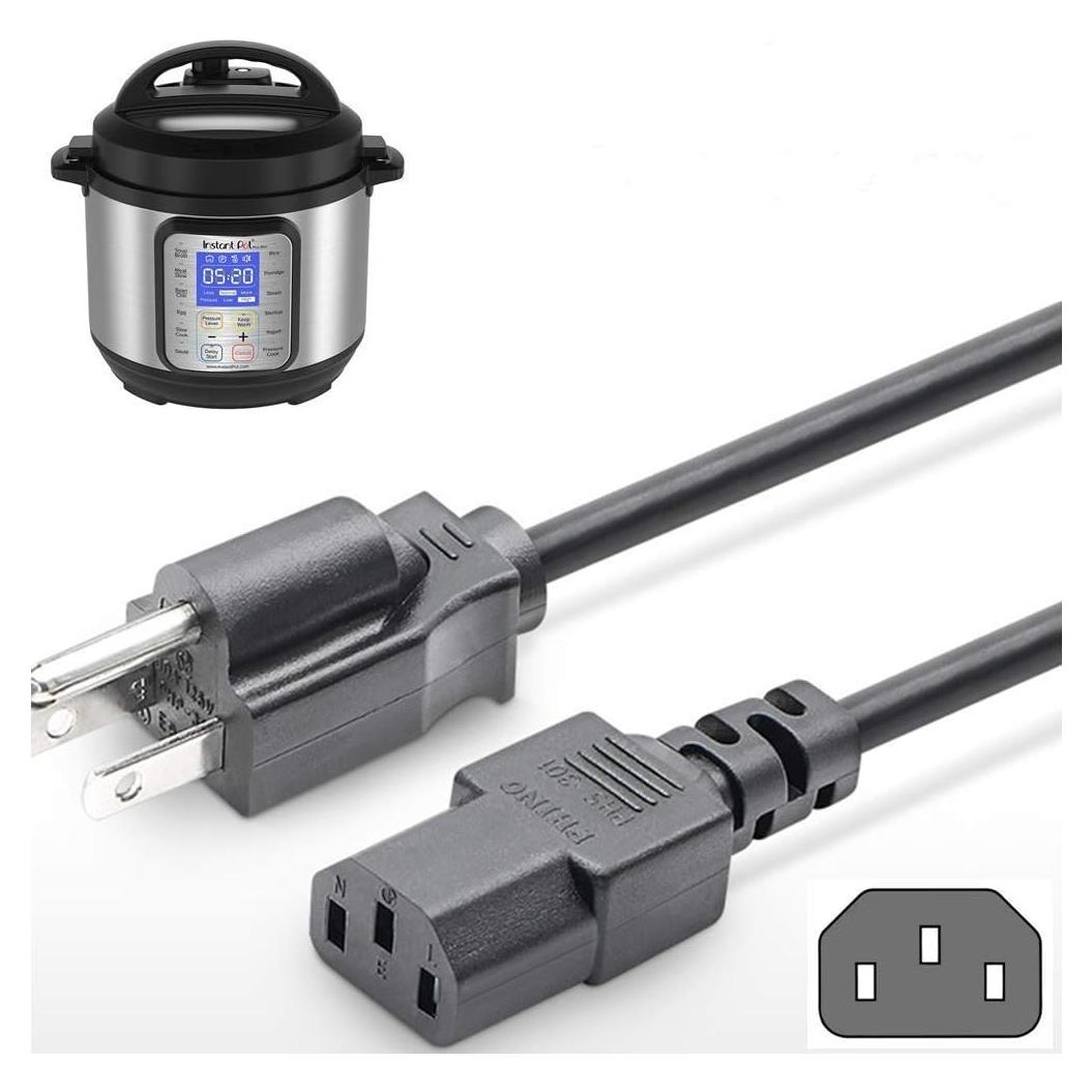 Cable de Alimentación 1.5m ZoneFly para Instant Pot y Cocinas