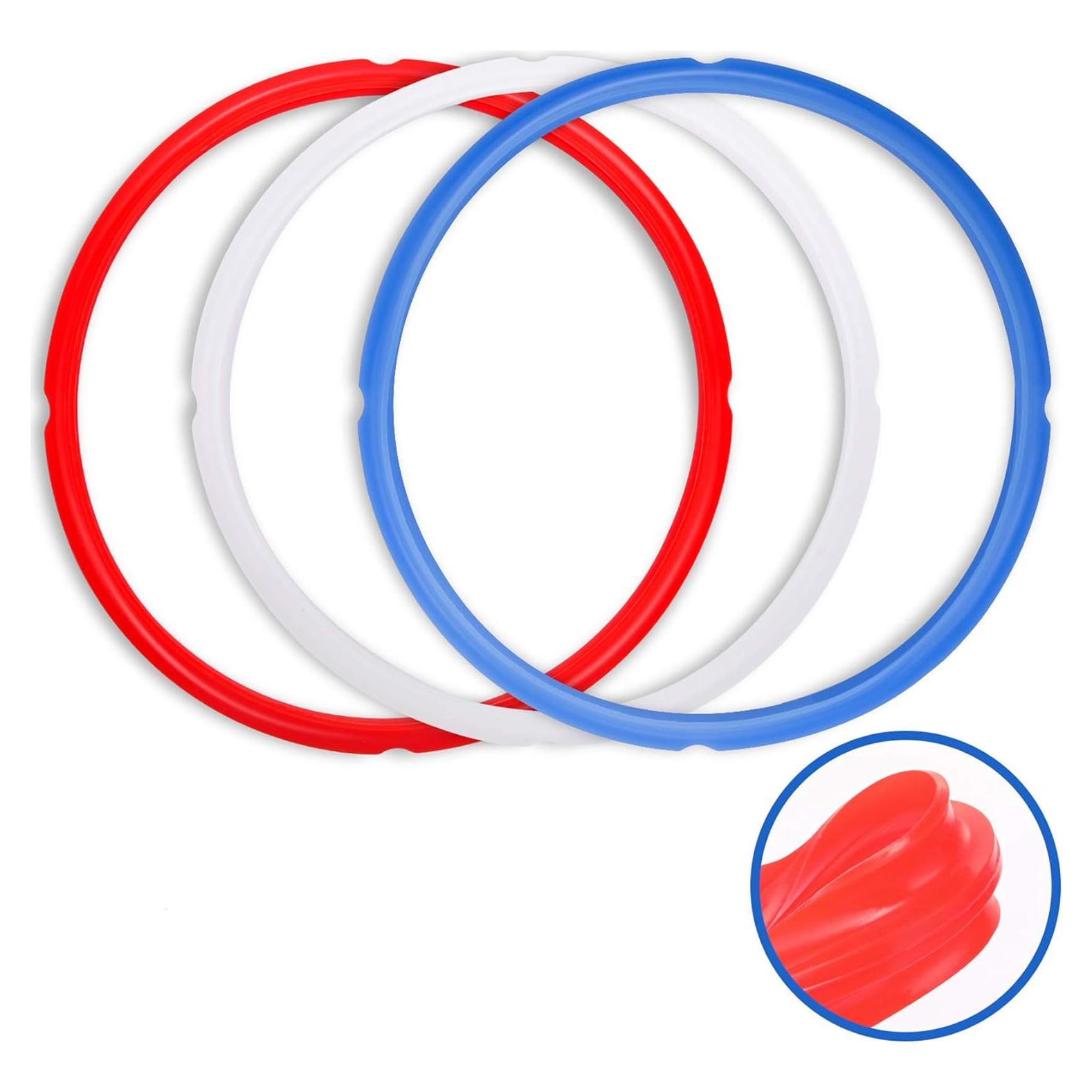 Anillos de Sellado de Silicona Netany para Instant Pot 6 Qt - 3 Colores