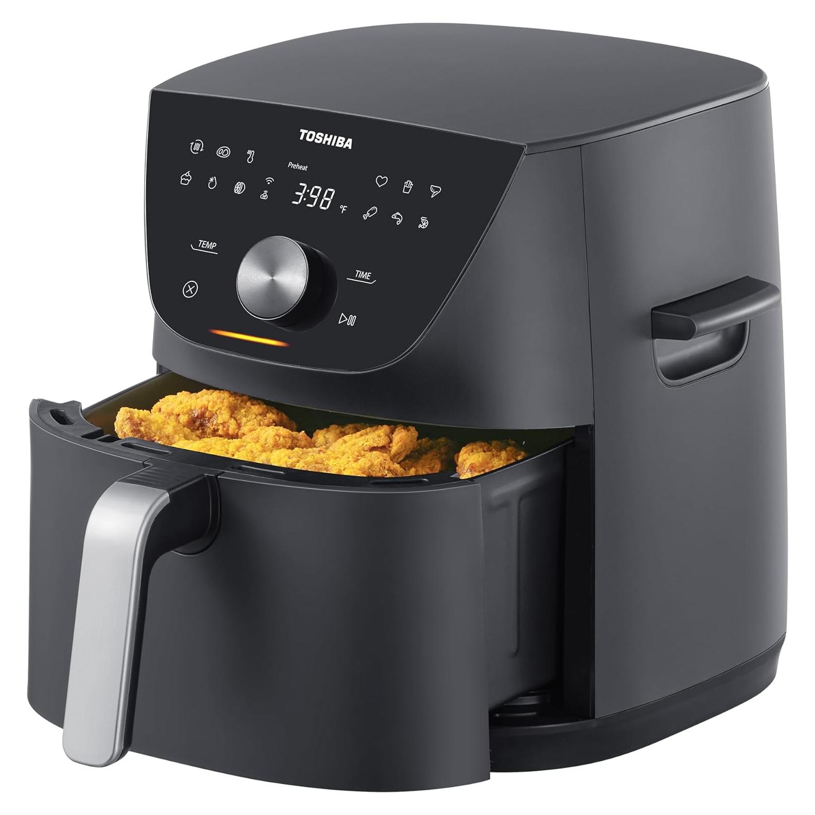 Freidora de Aire Toshiba 7.7L con 12 Menús y Tecnología Menu-IQ