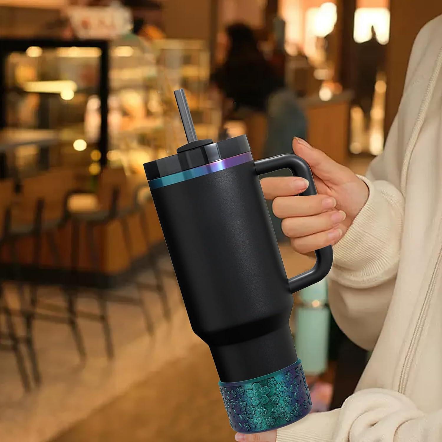 Funda de Silicona Floral ZXFYE para Botellas Stanley 1.18L