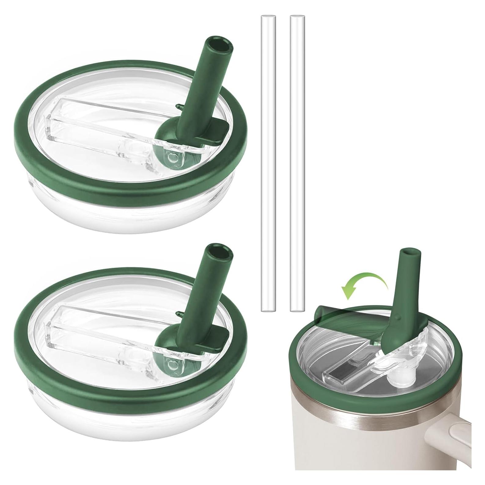 Tapa de Popote Flip Stanley 40 OZ Verde Militar - 2 Piezas