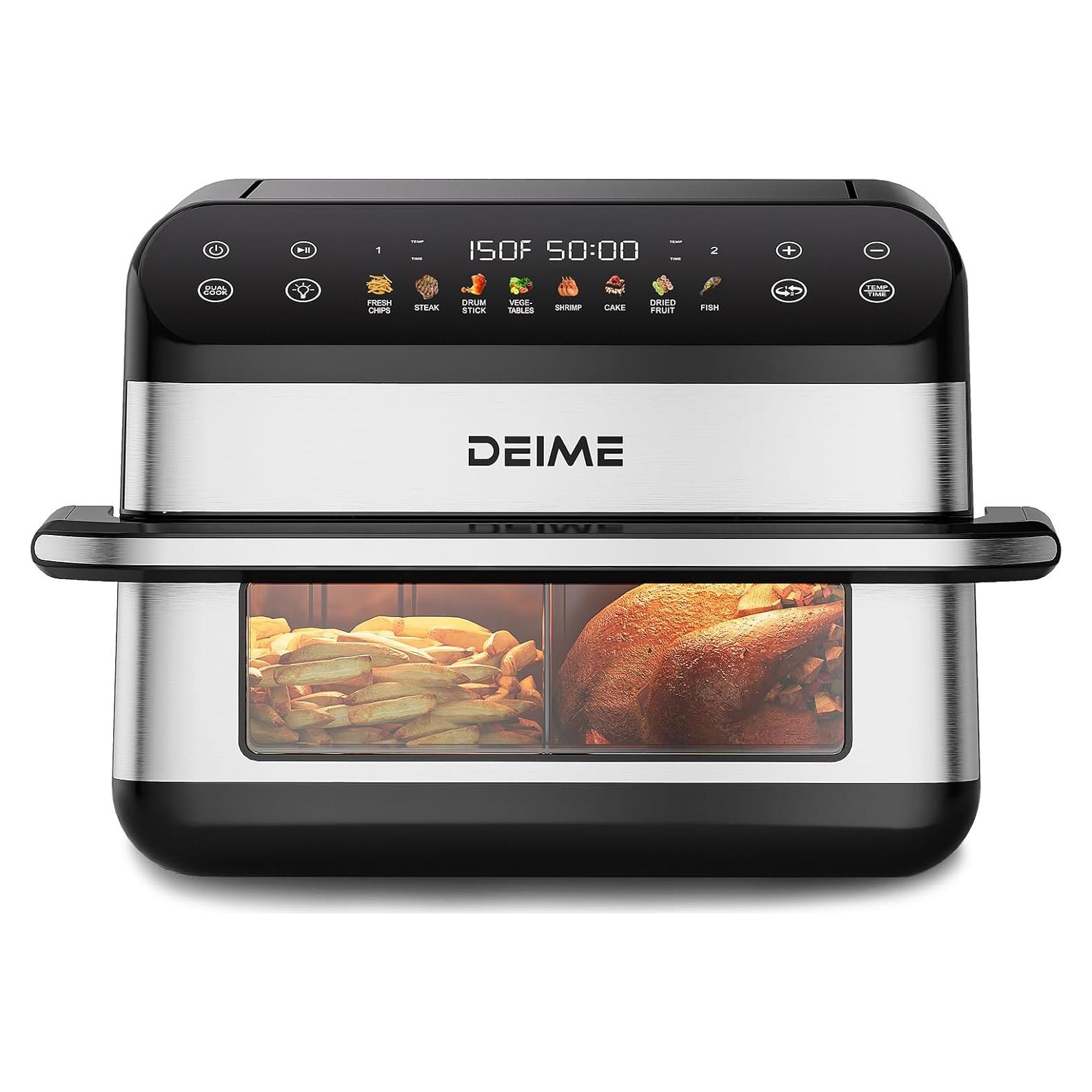 Freidora de Aire DEIME 10.6 QT 1800W Doble Zona Saludable