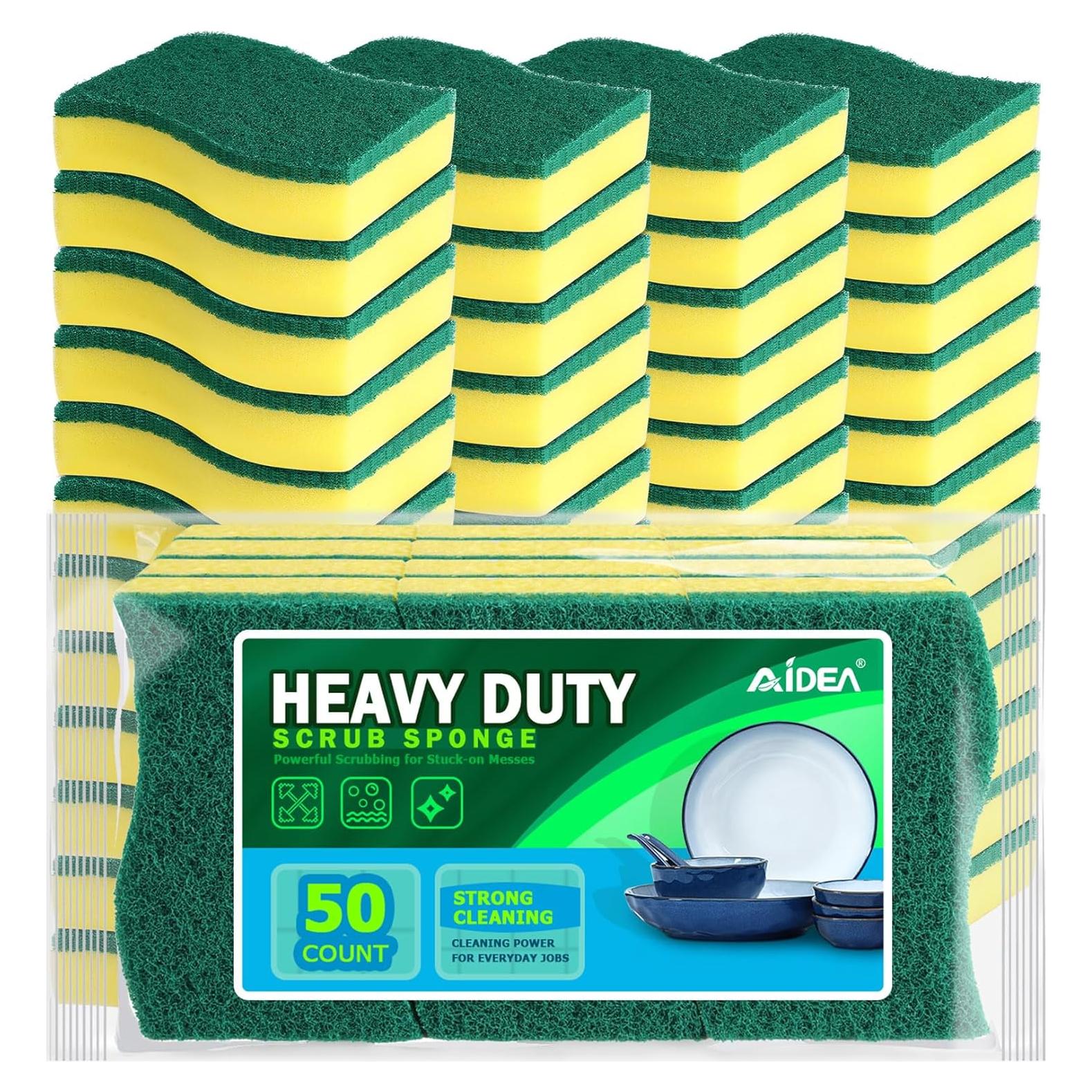 Esponjas de Limpieza Pesada AIDEA - Paquete de 50 Unidades