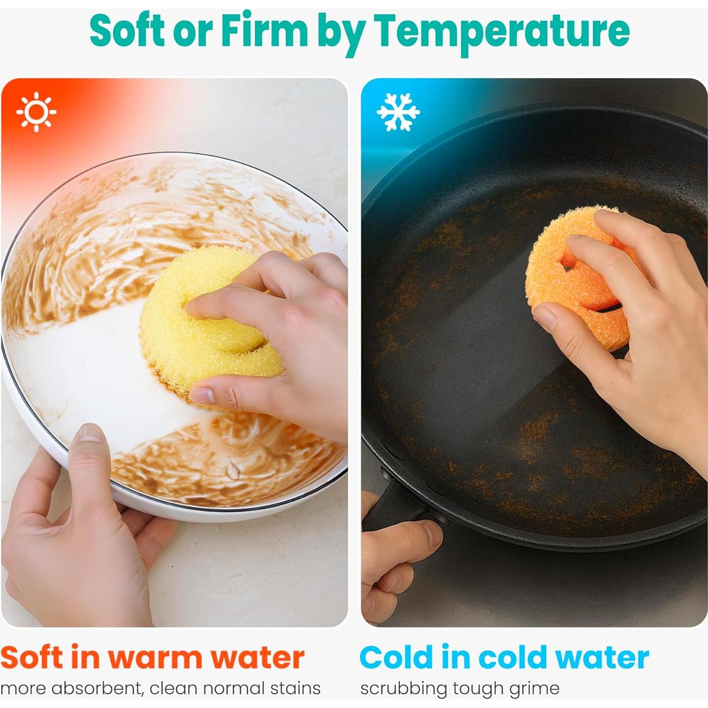 Esponjas de Fregar HELIME 6 Pcs Multicolor Sin Rayones