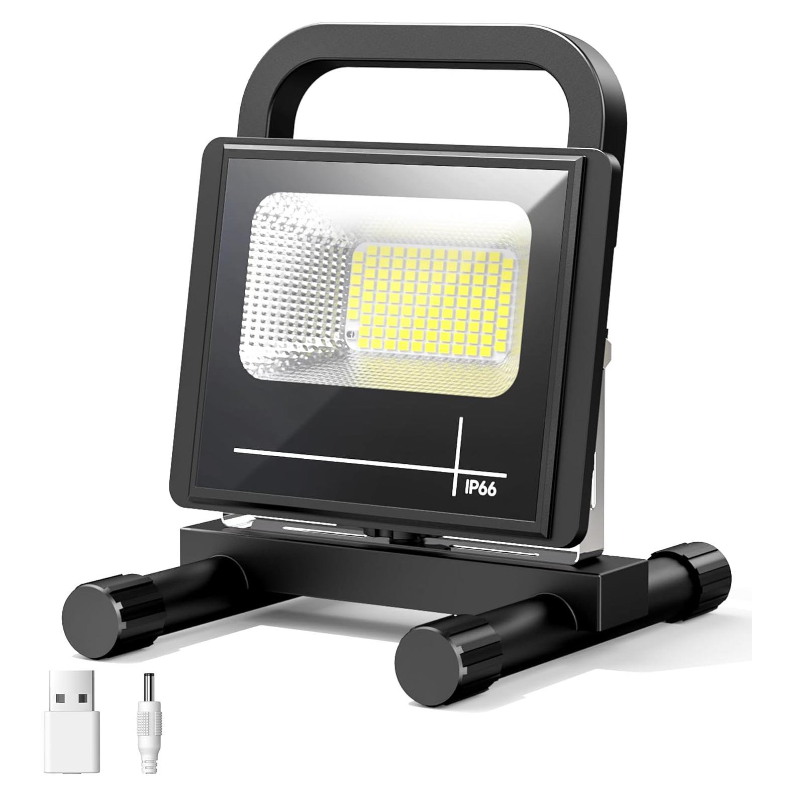 Luz de trabajo LED TOPRATED recargable 1600 lúmenes IP66