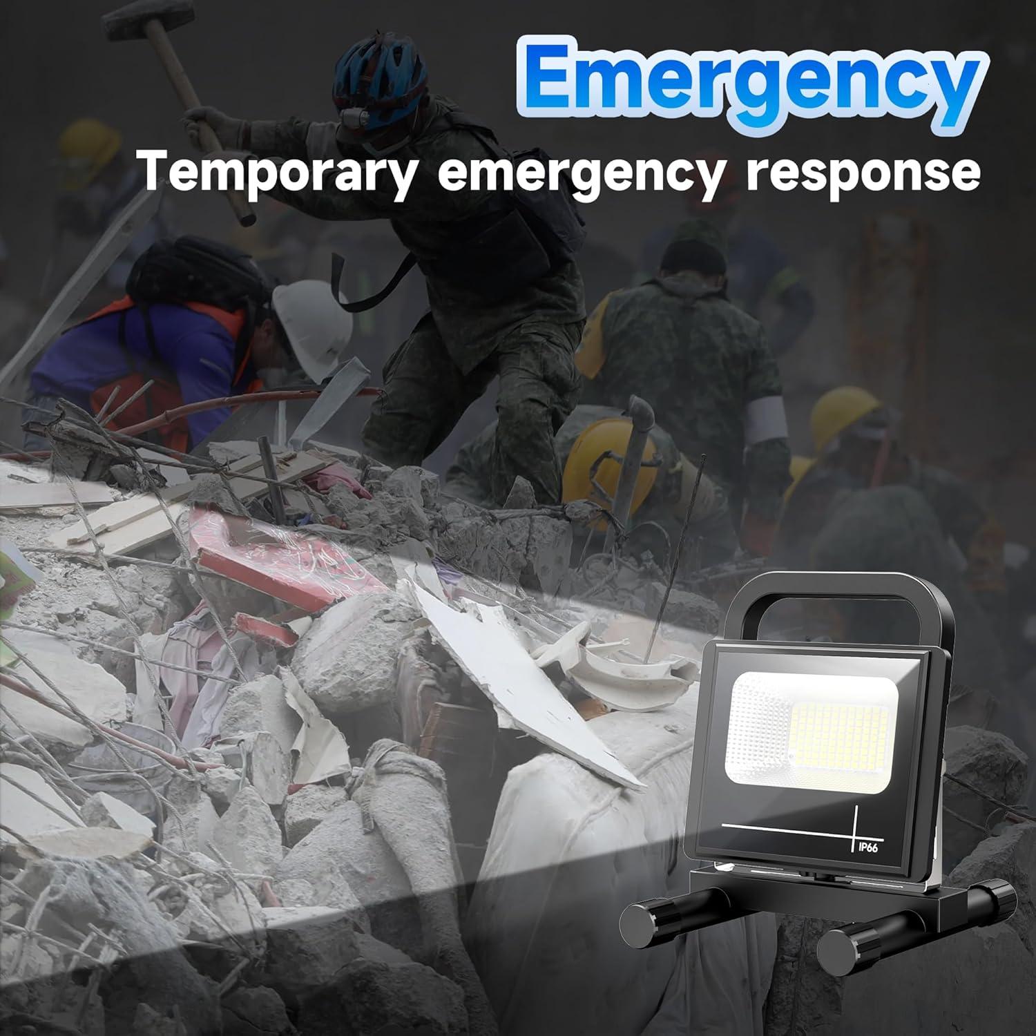 Luz de trabajo LED TOPRATED recargable 1600 lúmenes IP66