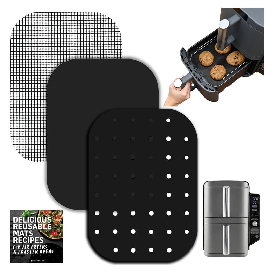 Forros Reutilizables INFRAOVENS para Freidora de Aire Ninja 2 Cestas