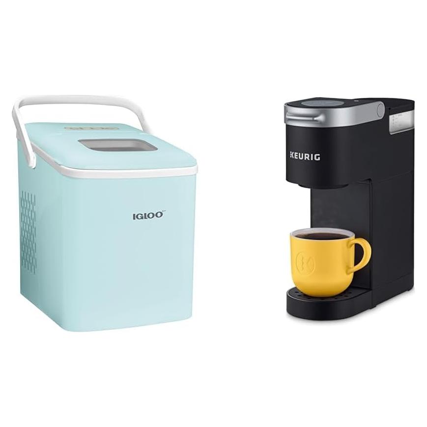 Máquina de Hielo Eléctrica Igloo 26 lbs/24h + Cafetera K-Mini