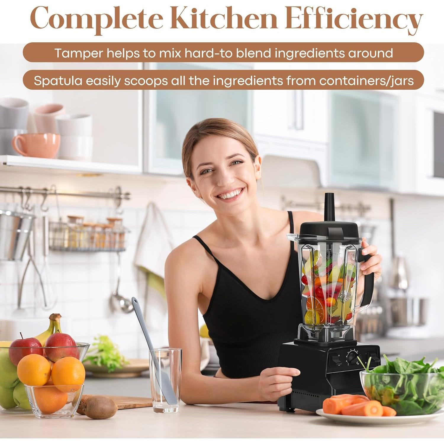 Prensador y Espátula de Silicona Dunkive para Licuadora 64oz