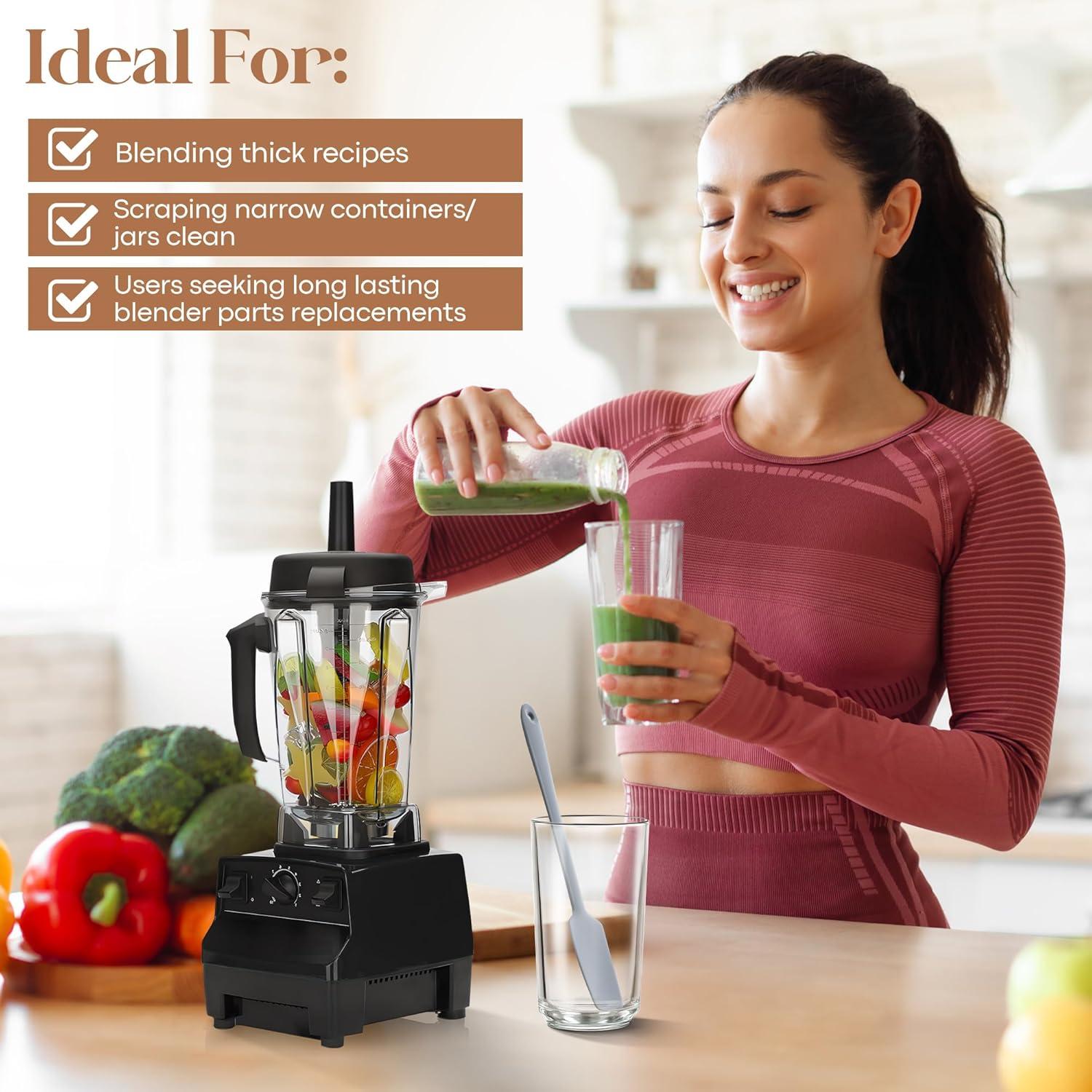 Prensador y Espátula de Silicona Dunkive para Licuadora 64oz