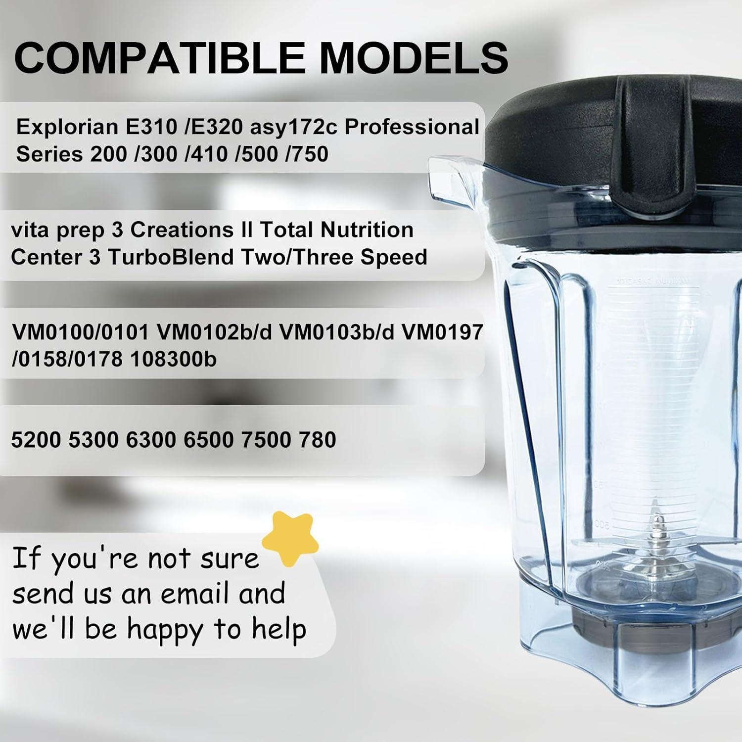 Jarra de Reemplazo Vitamix 64oz Senlee Bajo Perfil