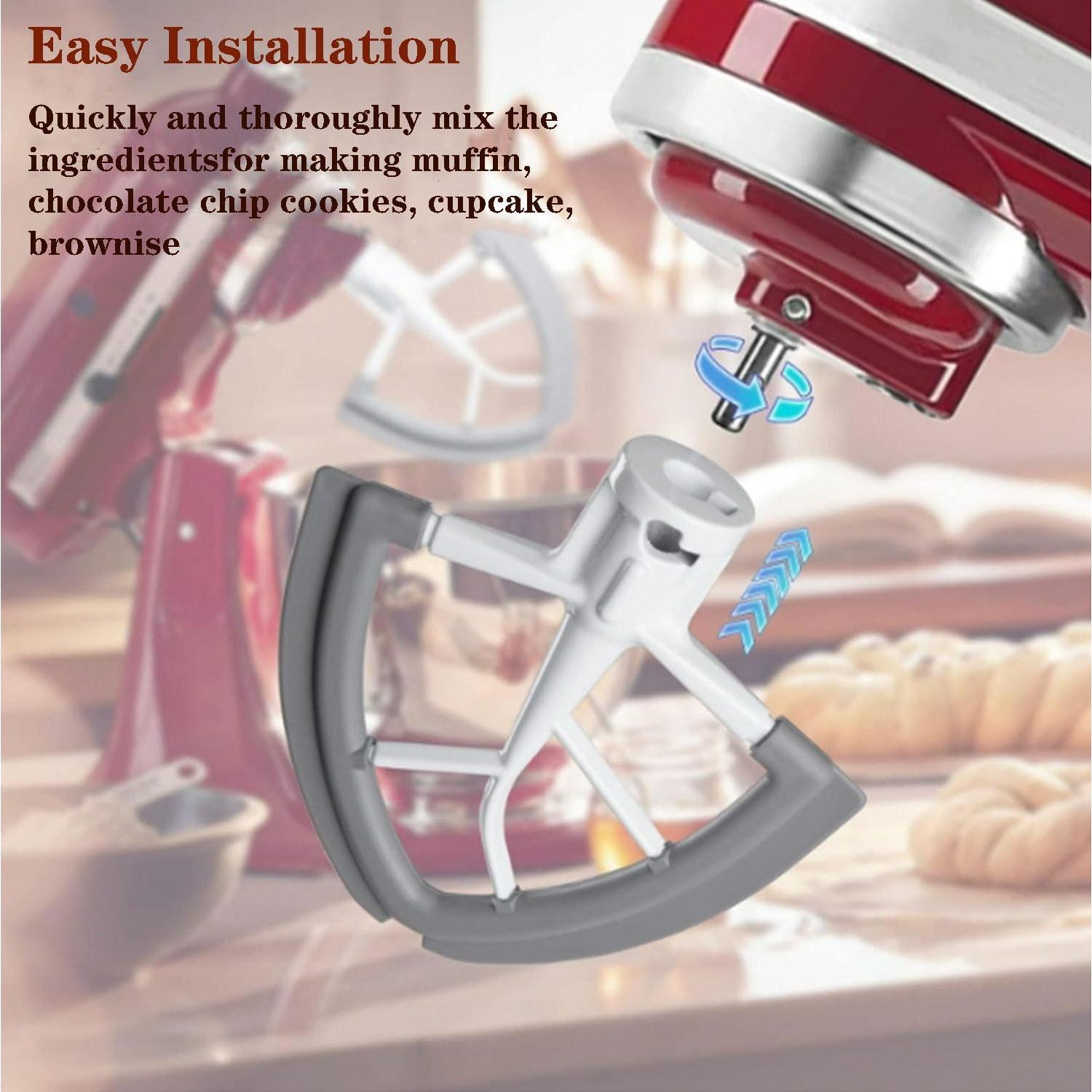 Batidor de Borde Flexible KitchenAid 4.5-5 Qt Metal y Silicona