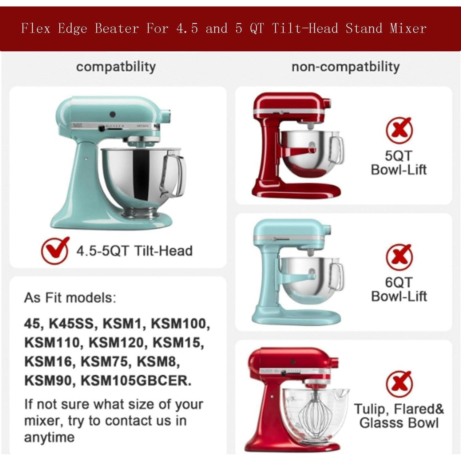 Batidor de Borde Flexible KitchenAid 4.5-5 Qt Metal y Silicona