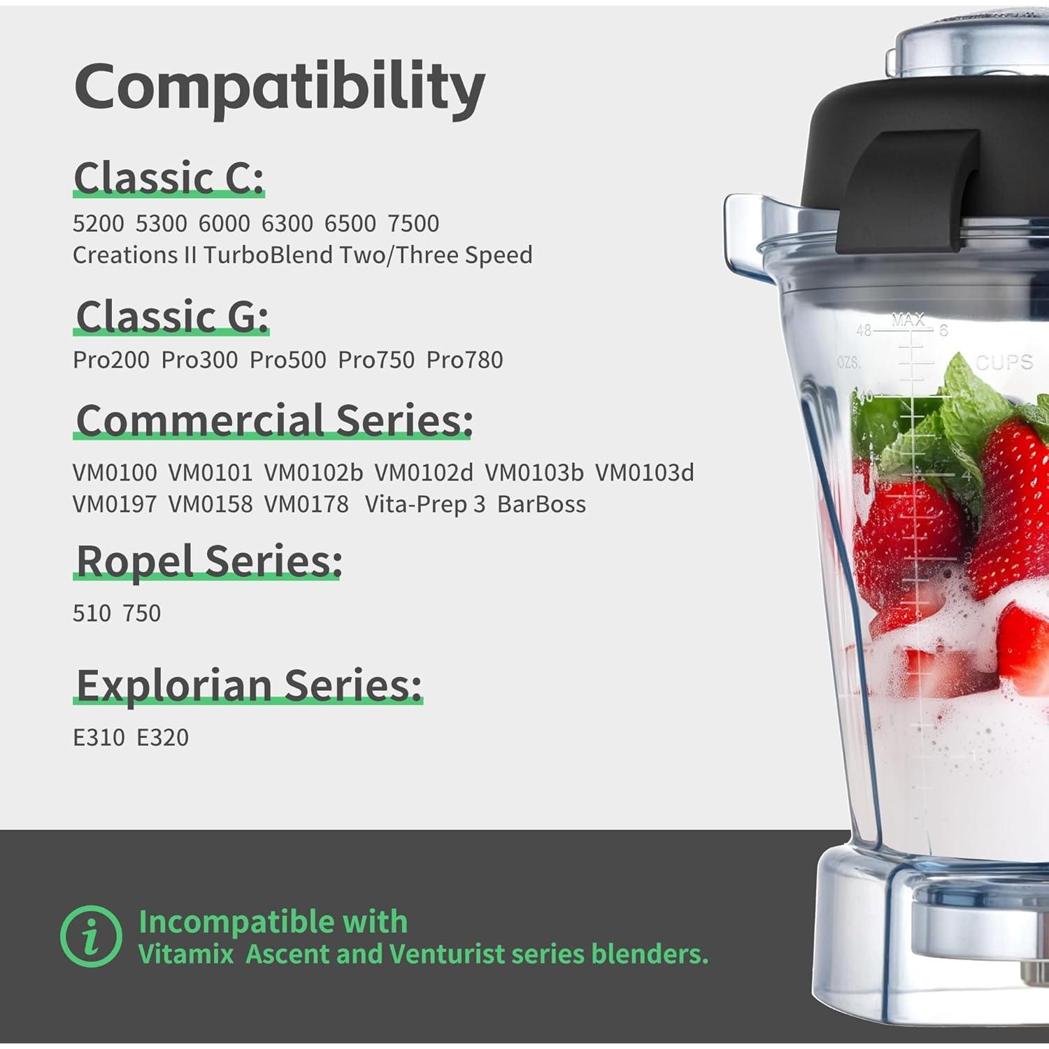 Contenedor de Reemplazo 48oz Twisvo para Licuadoras Vitamix