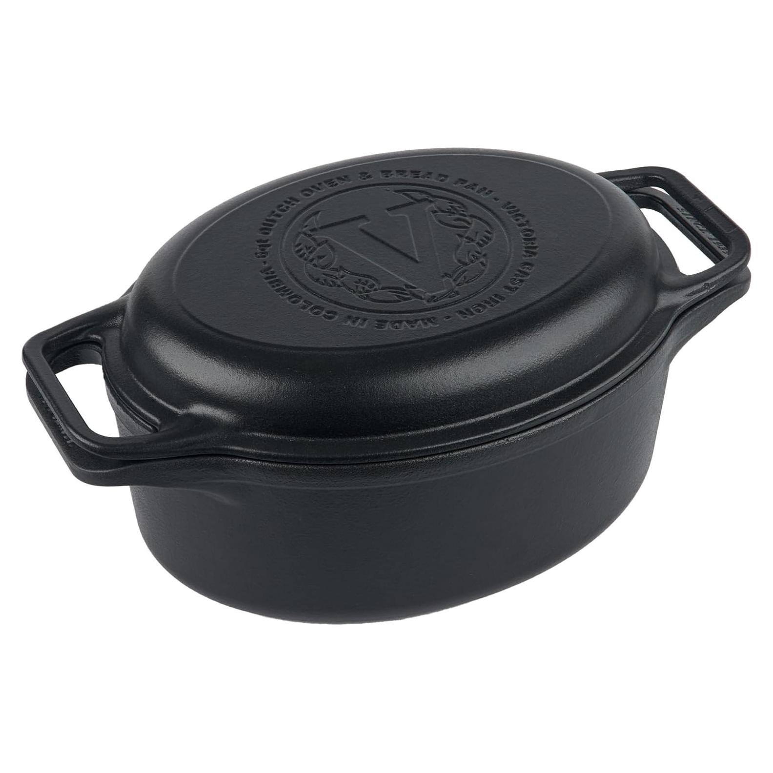 Juego de Olla Holandesa y Sartén Victoria 6QT Hierro Fundido