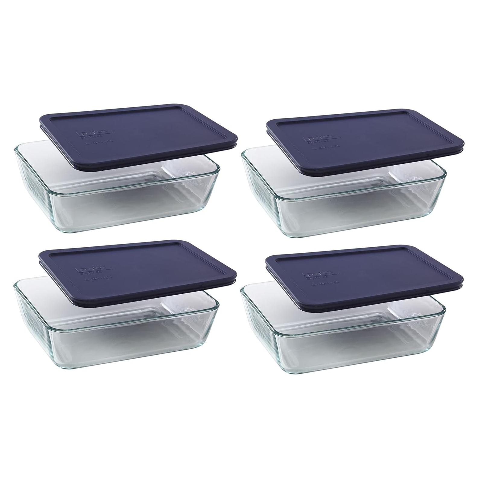 Recipientes de Almacenamiento Pyrex 7211 de 6 Tazas - Paquete de 4