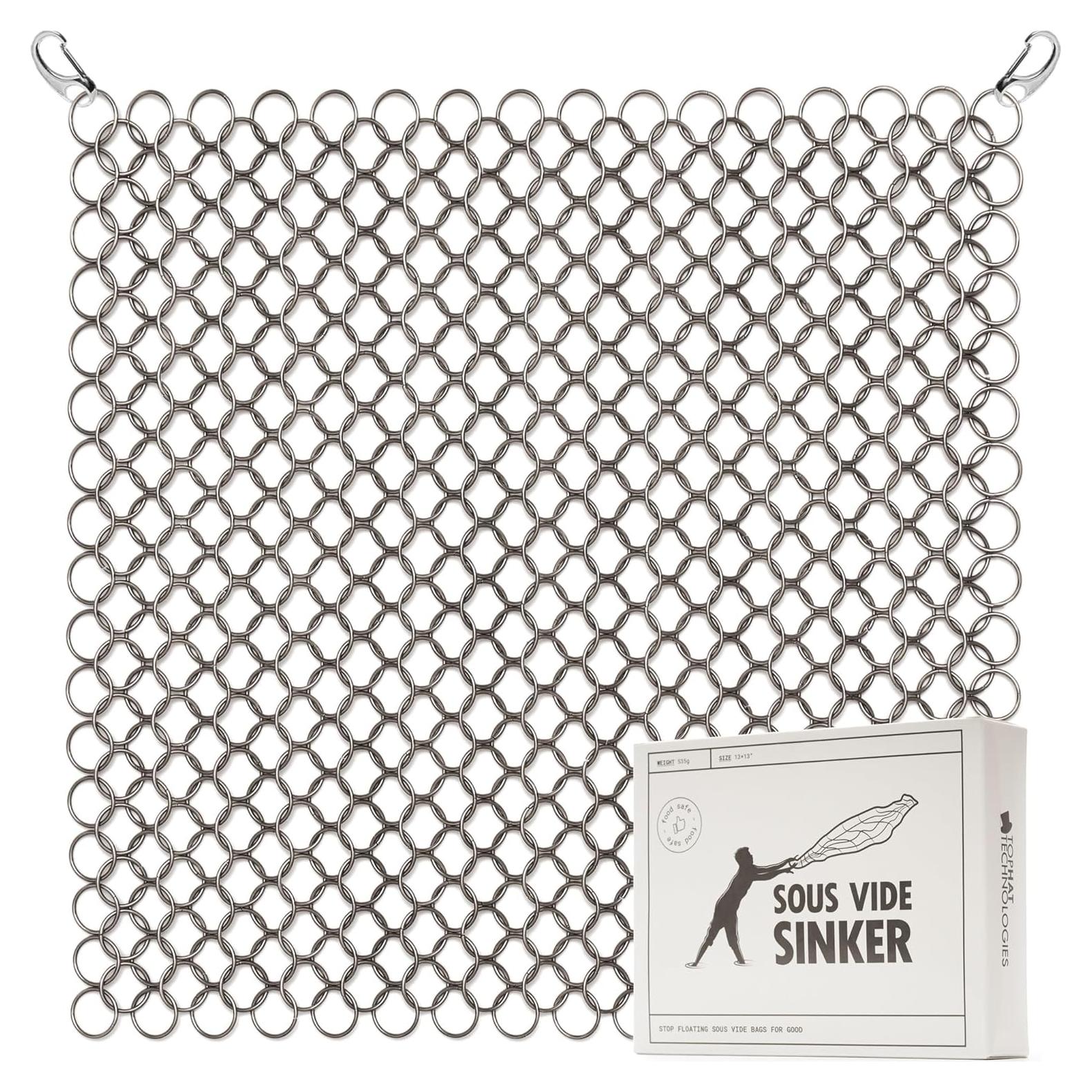 Pesas Sous Vide TopHat 0.54 kg Acero Inoxidable Clips