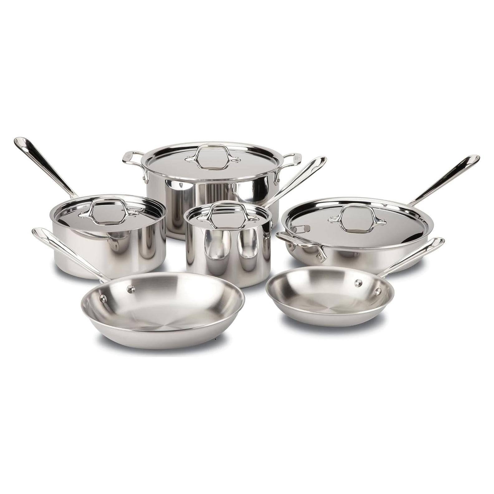 Juego de Utensilios de Cocina All-Clad D3 10 Piezas Acero Inoxidable