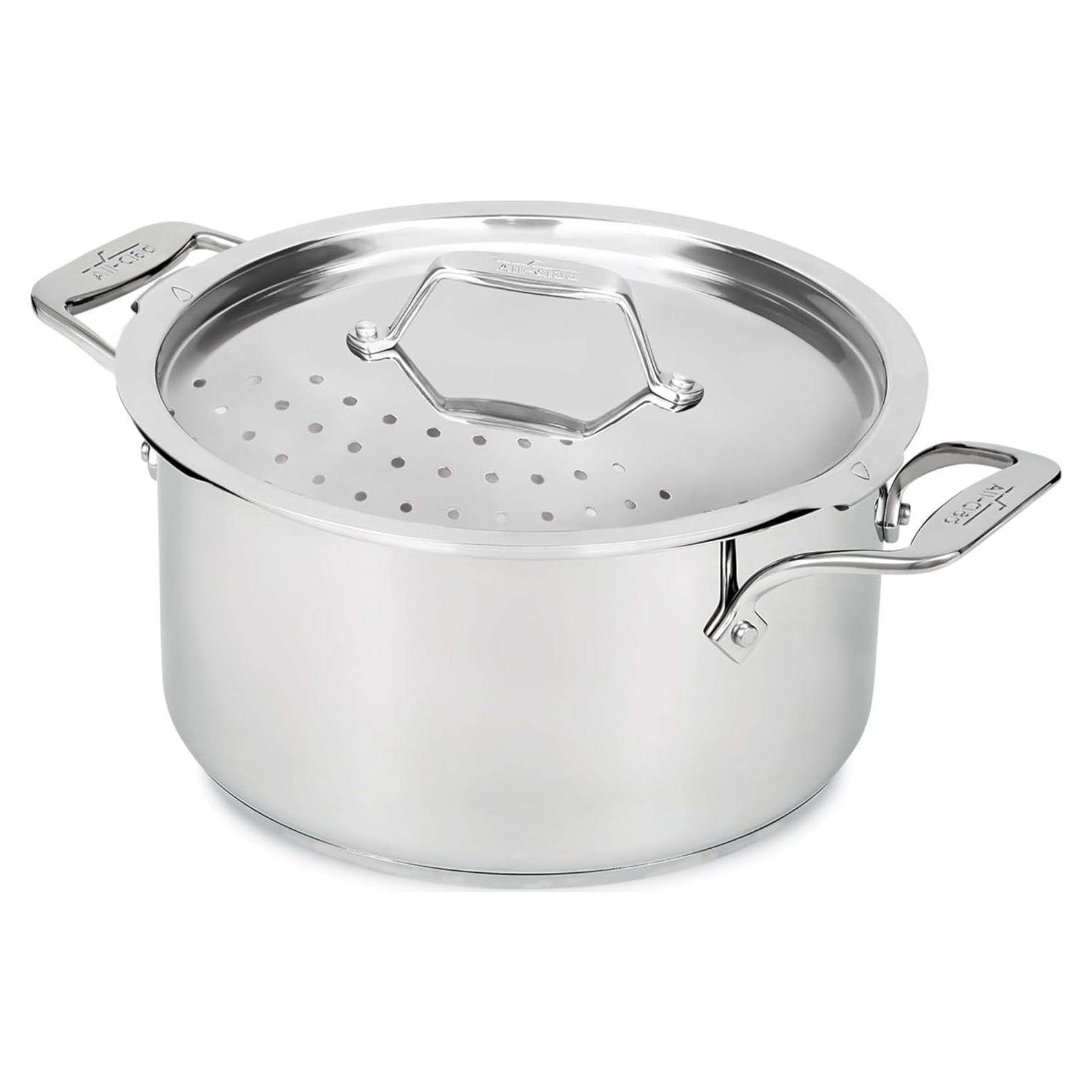 Multipot de Acero Inoxidable All-Clad 6 Litros con Tapa Coladora