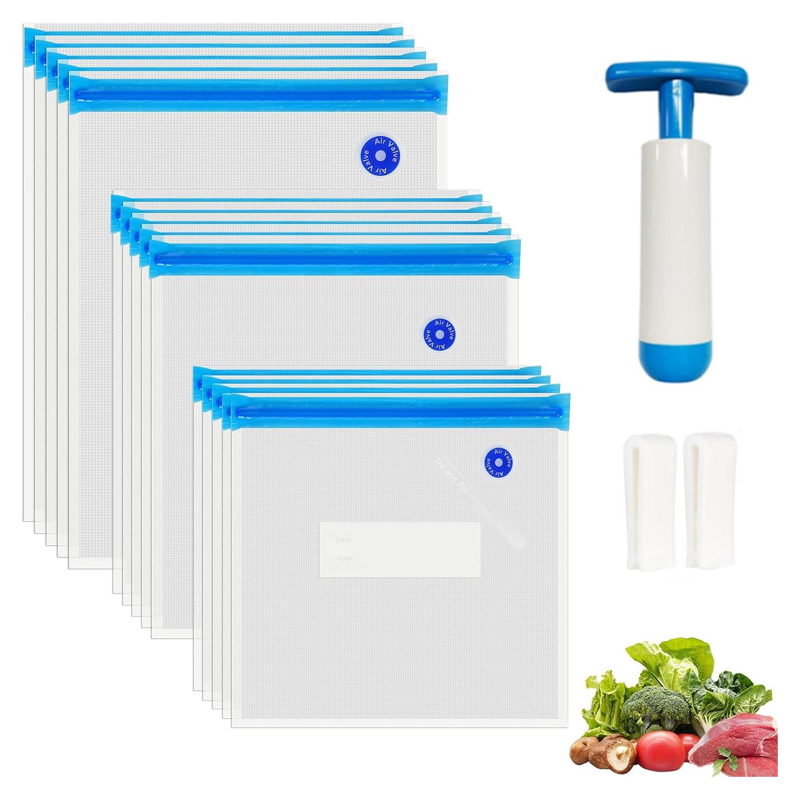 Bolsas Sous Vide Reutilizables O2frepak 15 Piezas con Bomba