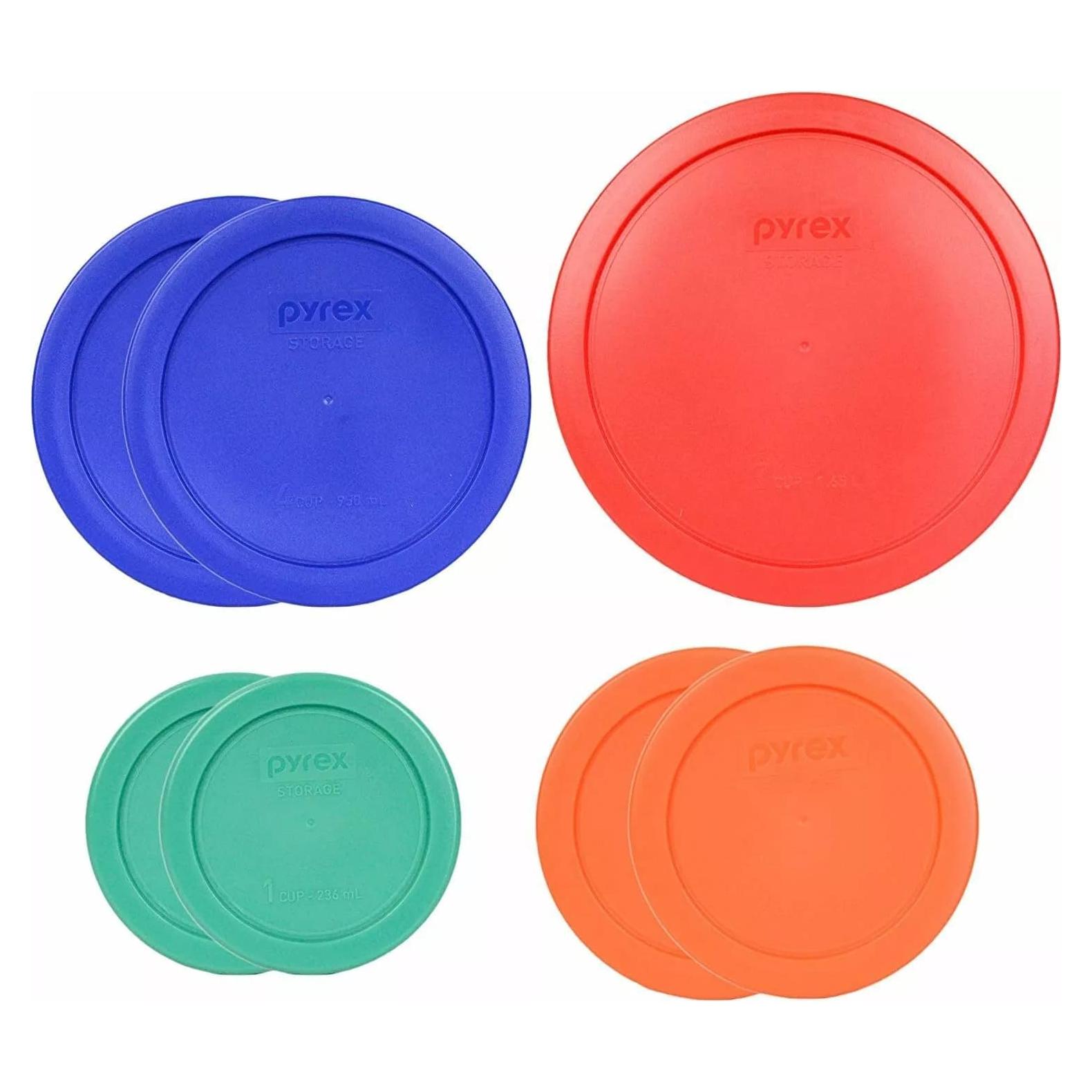 Juego de Tapas de Repuesto Pyrex 6/7, 4, 2 y 1 T - Colores