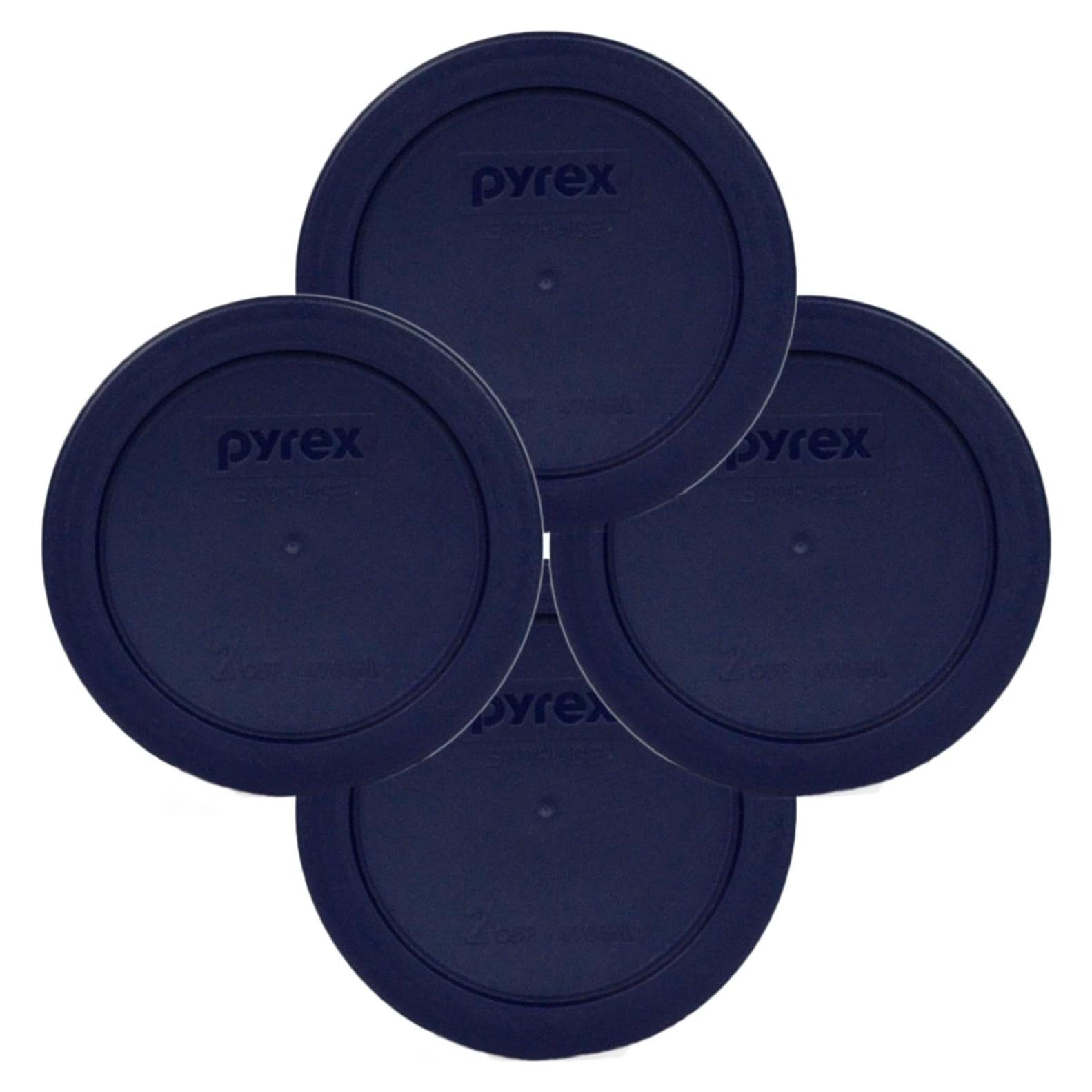 Tapas de Almacenamiento Redondas Pyrex 7200-PC Azul Oscuro 4-Pack