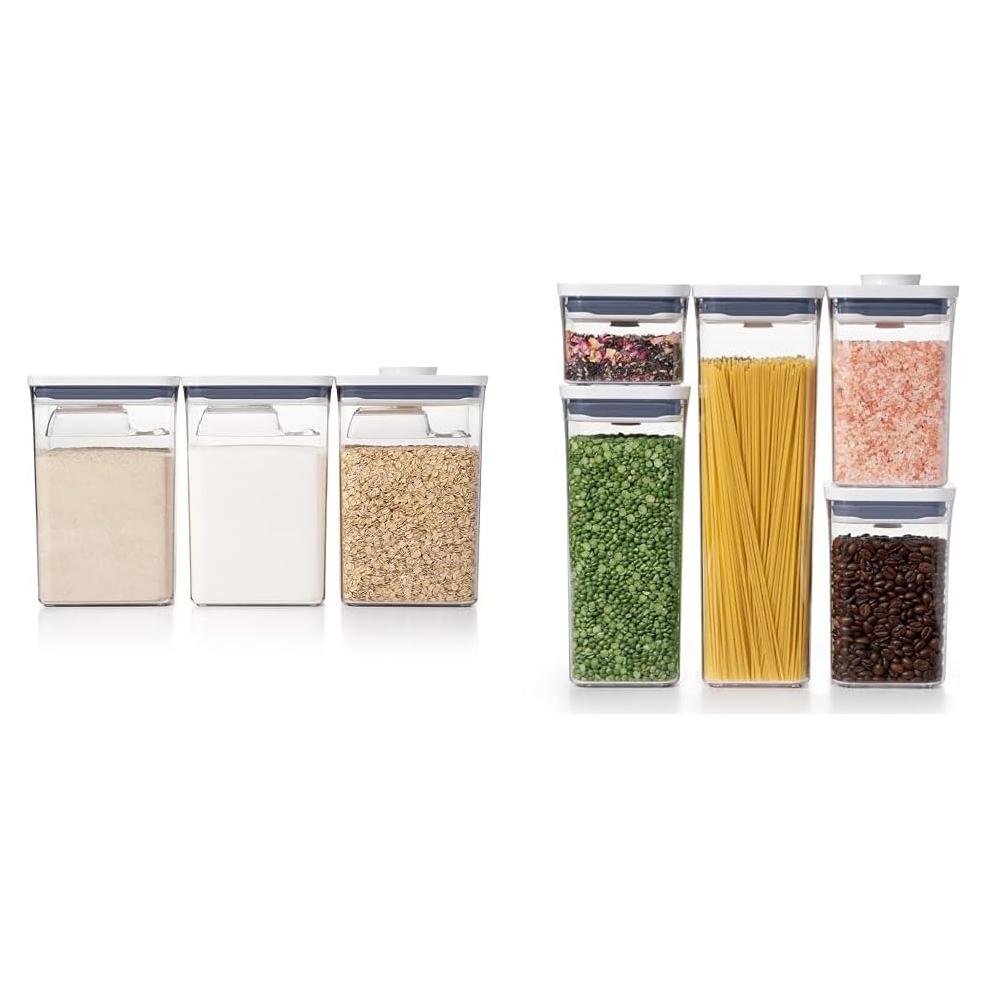 Juego de 6 Recipientes OXO Good Grips 4.4 qt con Cucharas