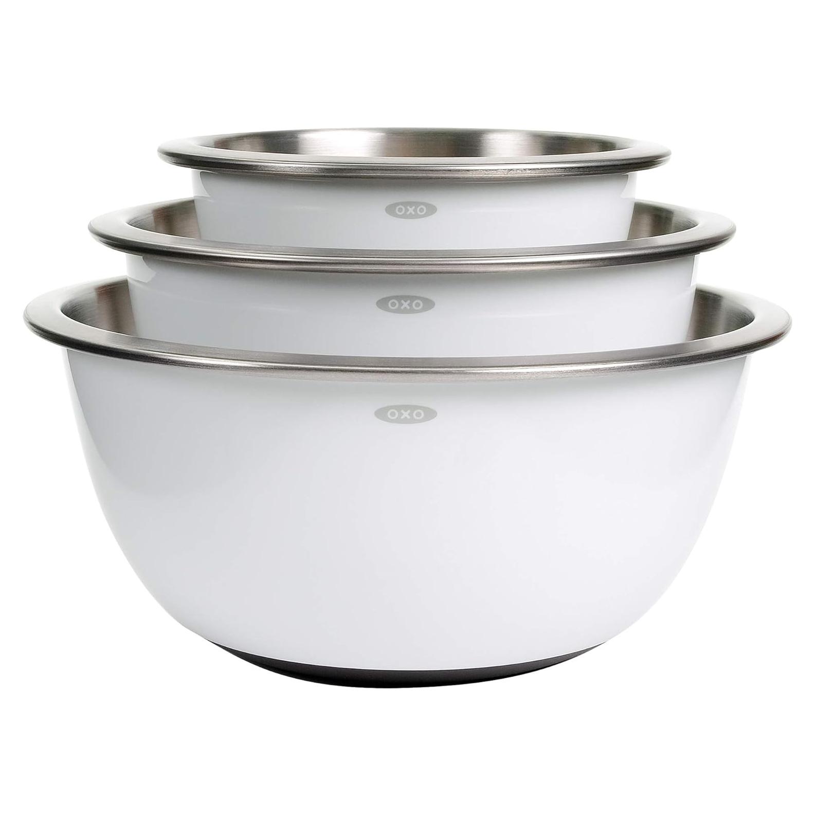 Set de 3 Tazones Mezcladores OXO Acero Inoxidable 1.5-5L
