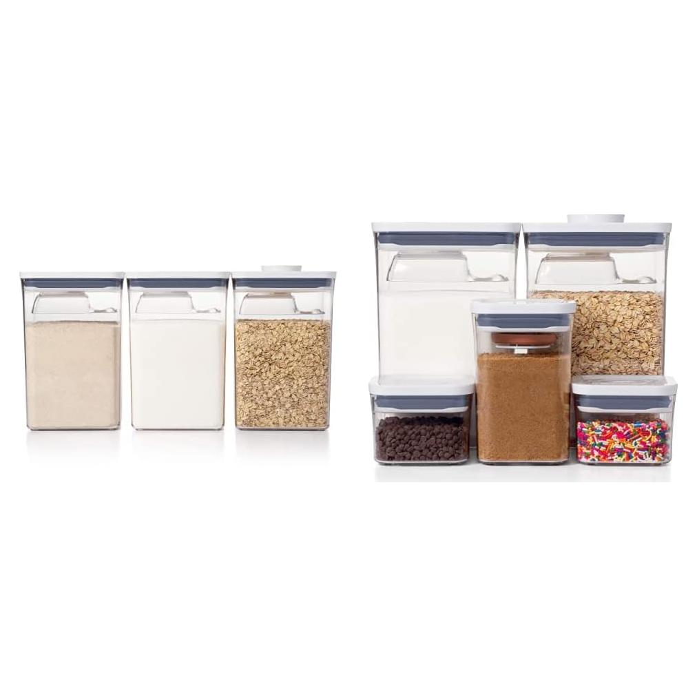 Juego de 6 Frascos Herméticos OXO Good Grips 4.4L + 8 Esenciales Hornear