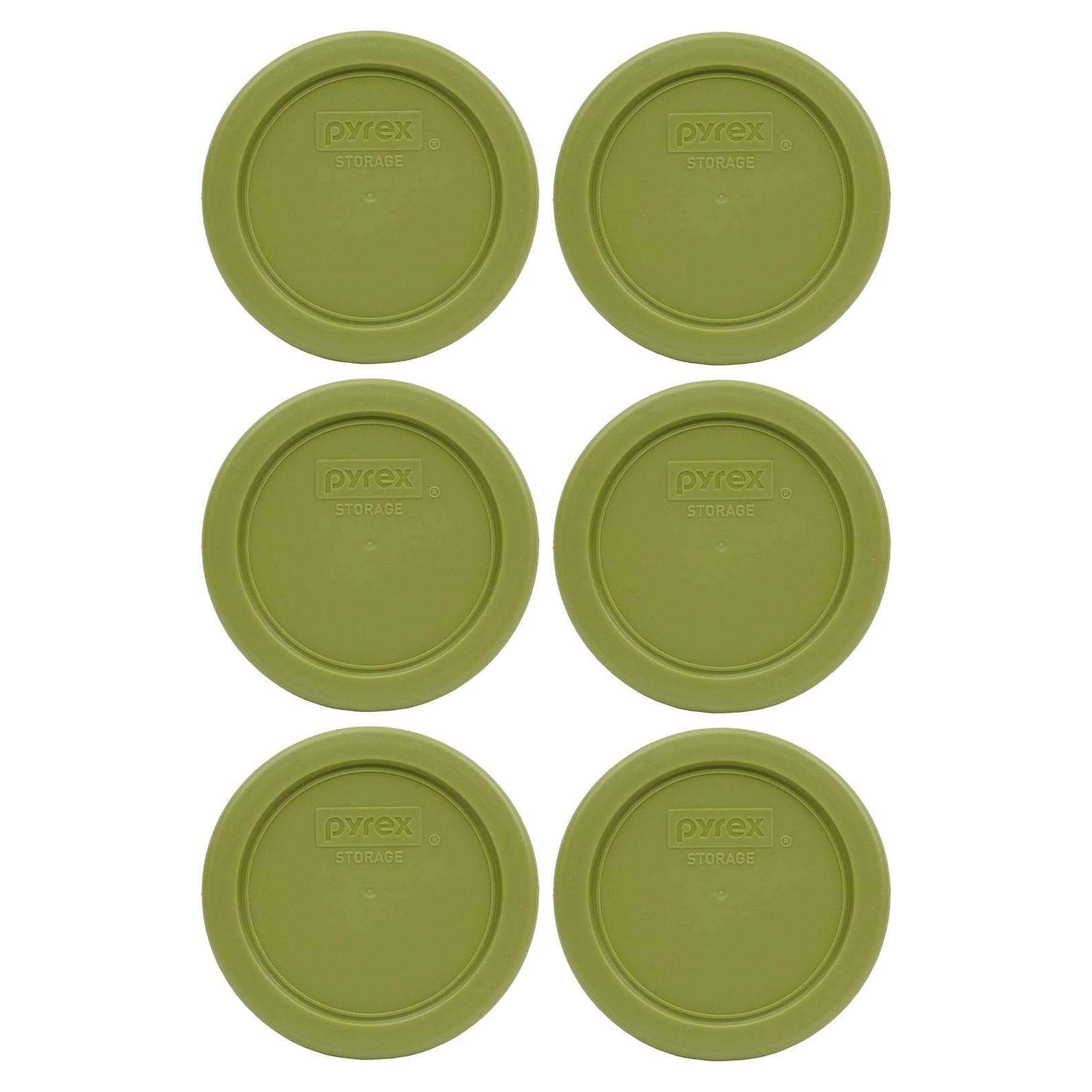 Pack de 6 Tapas de Almacenamiento Pyrex 7202-PC 1 Taza Verde Oliva