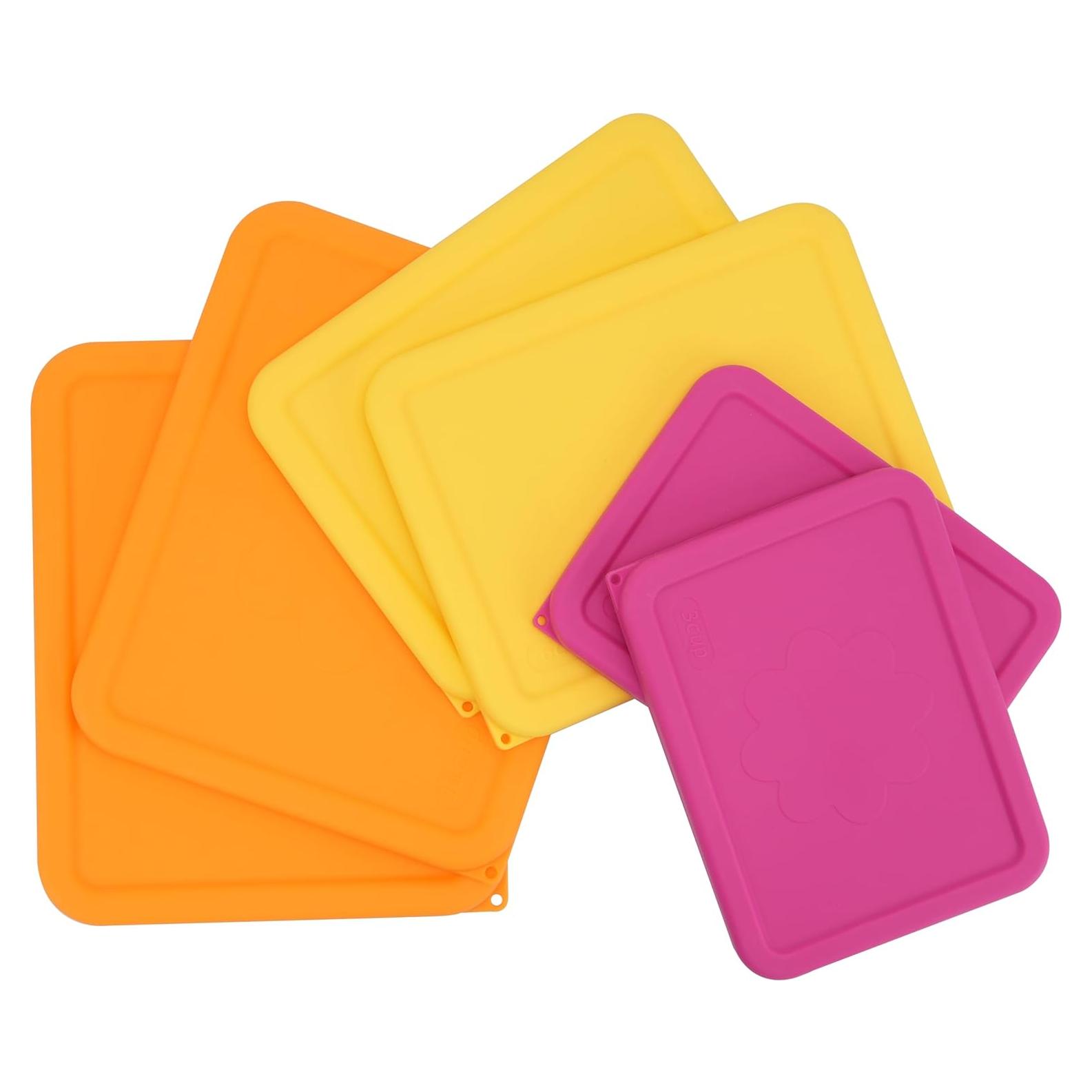 Tapa de Silicona Rectangular LUVCOSY para Tazones Pyrex - 6 Piezas