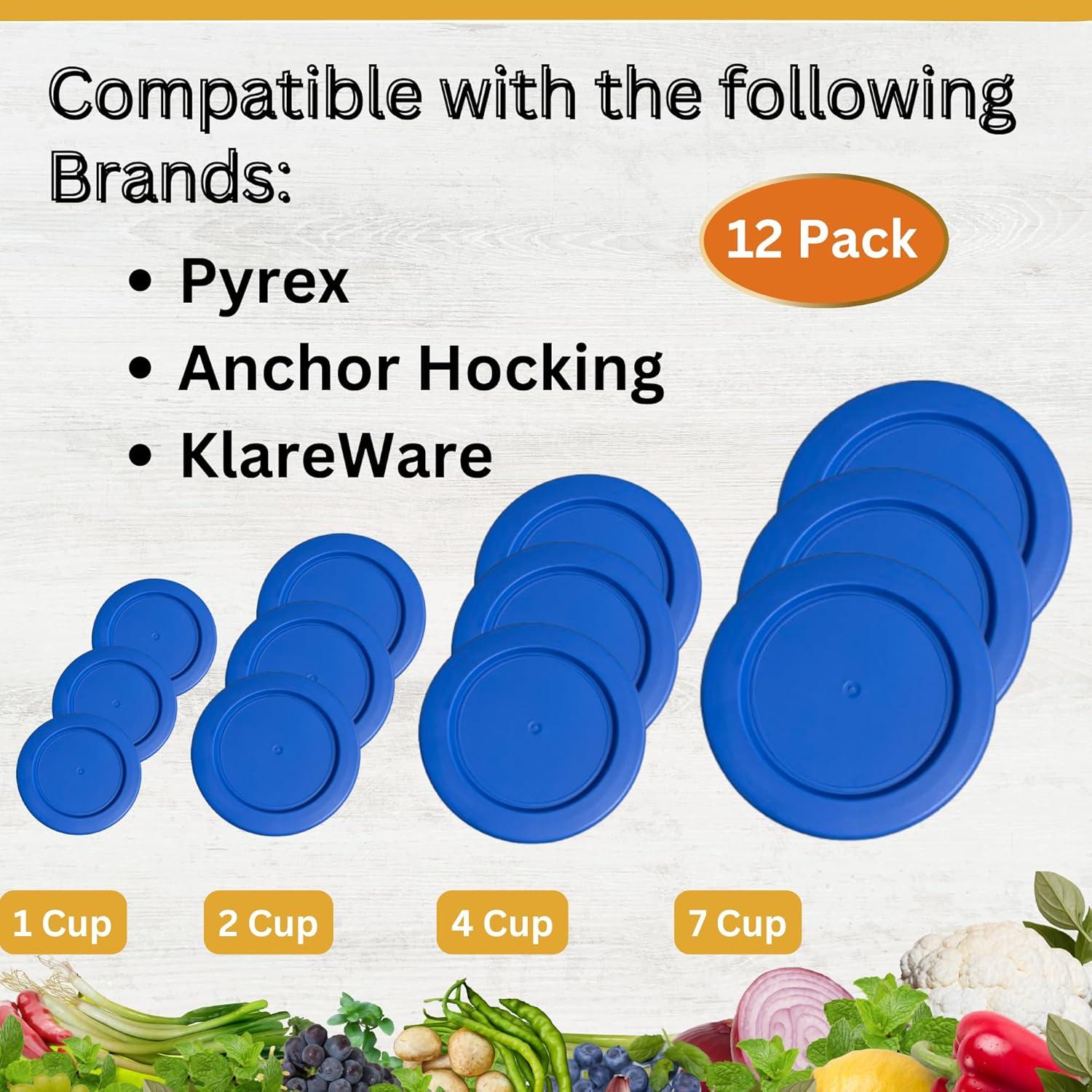 Tapas de Reemplazo Klare Ware 12 Pzas 1-2-4-7 Tazas Azul